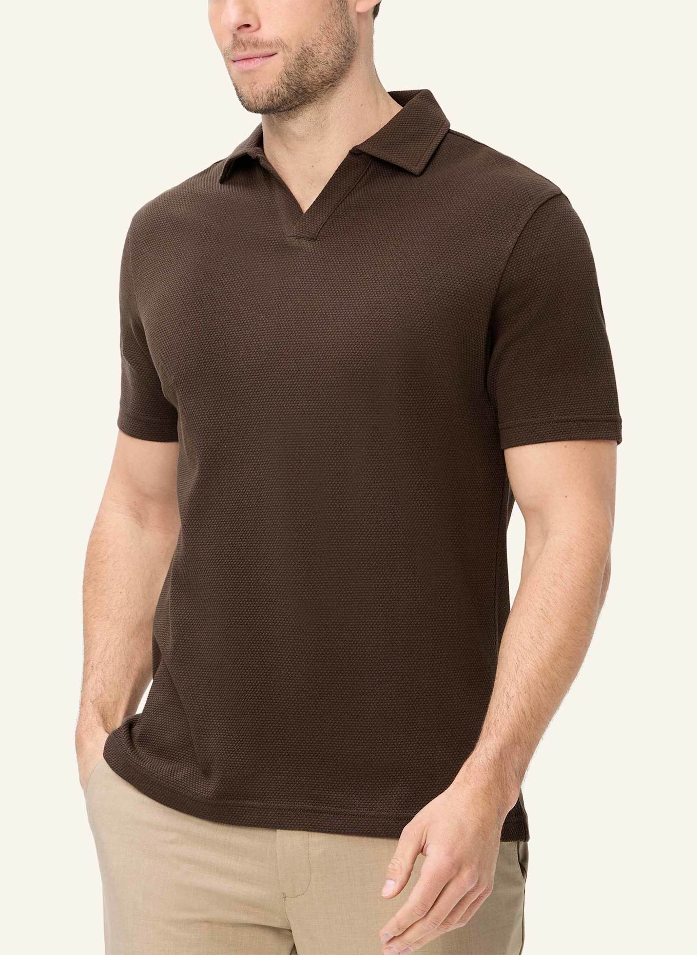 BRAX Poloshirt STYLE PRINCETON: BRAUN