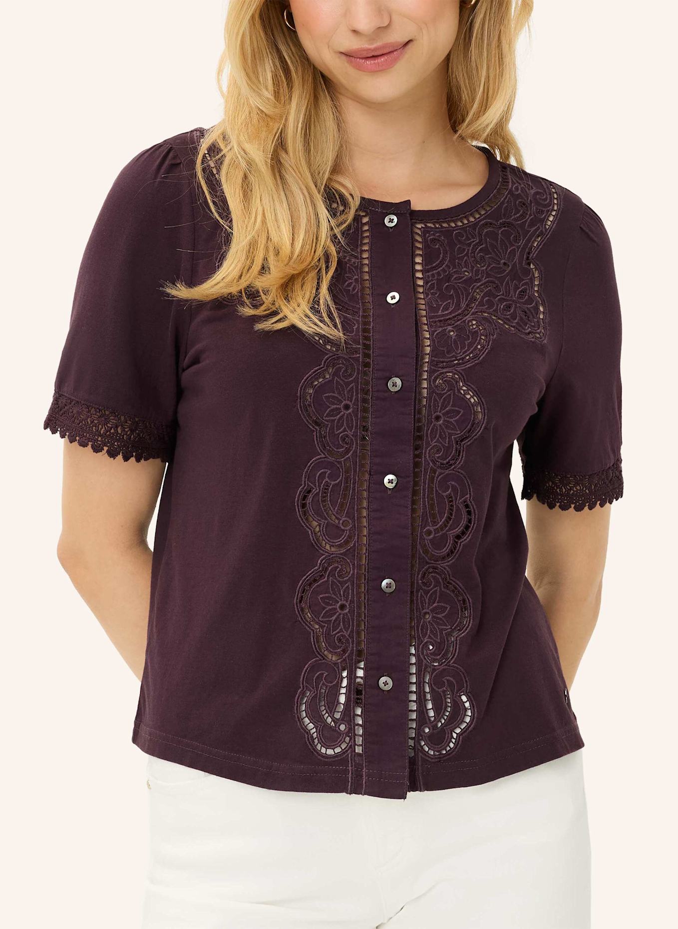BRAX Bluse STYLE CELINA S: DUNKELLILA