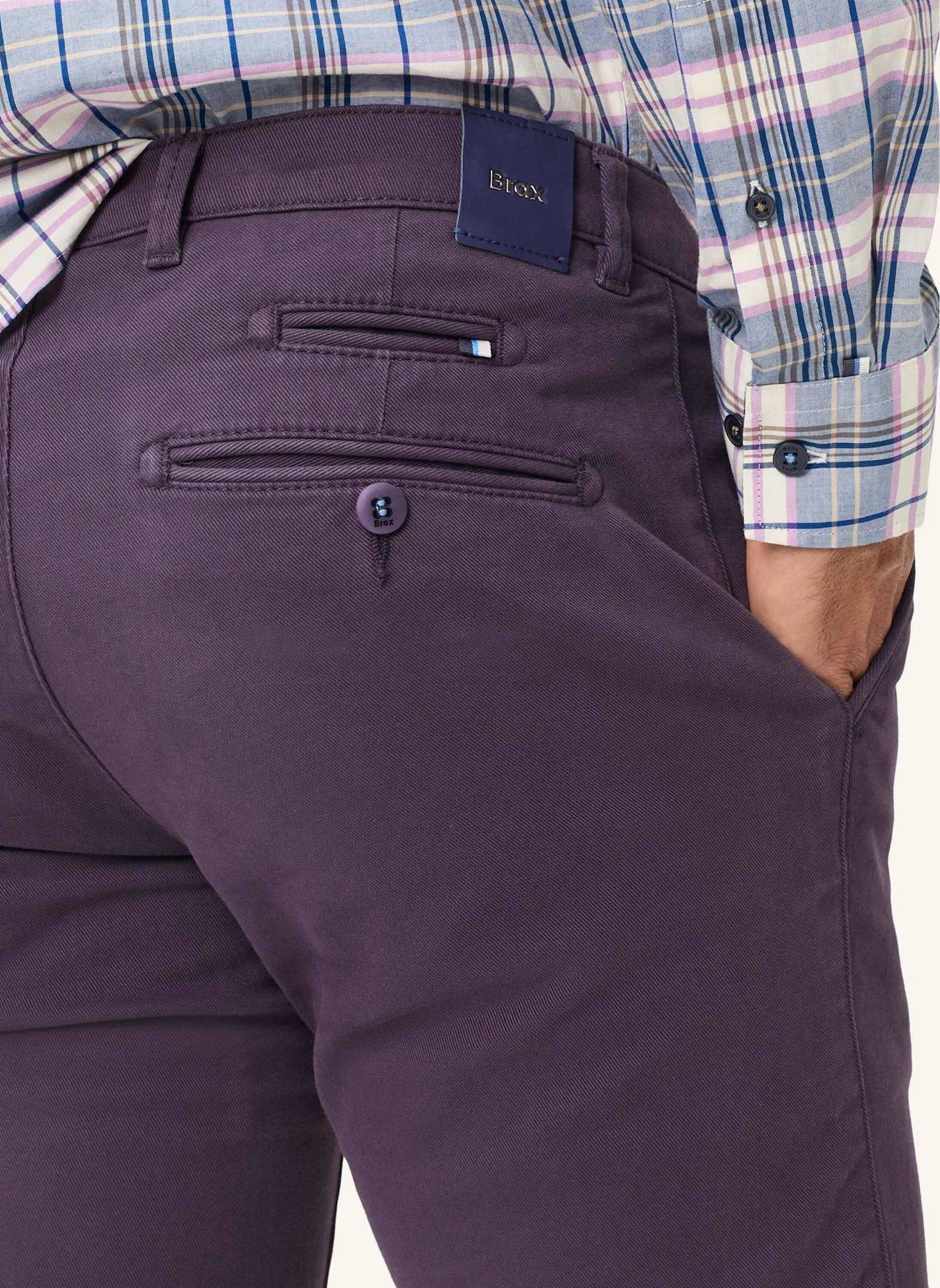 BRAX Chino FABIO IN Modern Fit: DUNKELLILA