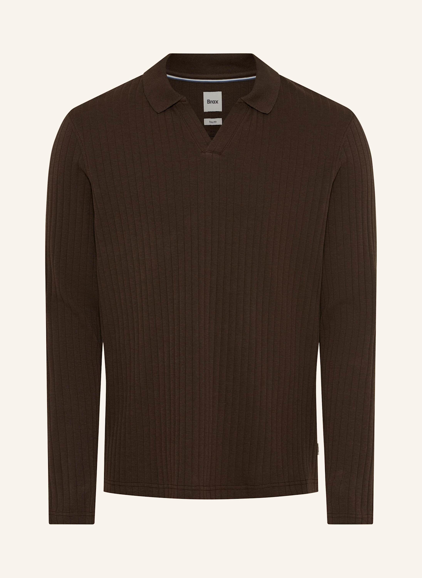 BRAX Langarmshirt STYLE PRINCETON: BRAUN