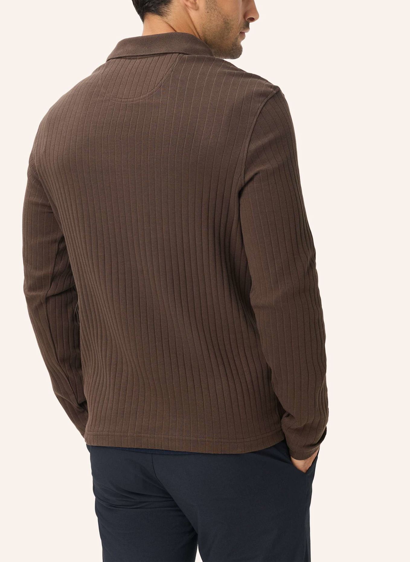 BRAX Langarmshirt STYLE PRINCETON: BRAUN