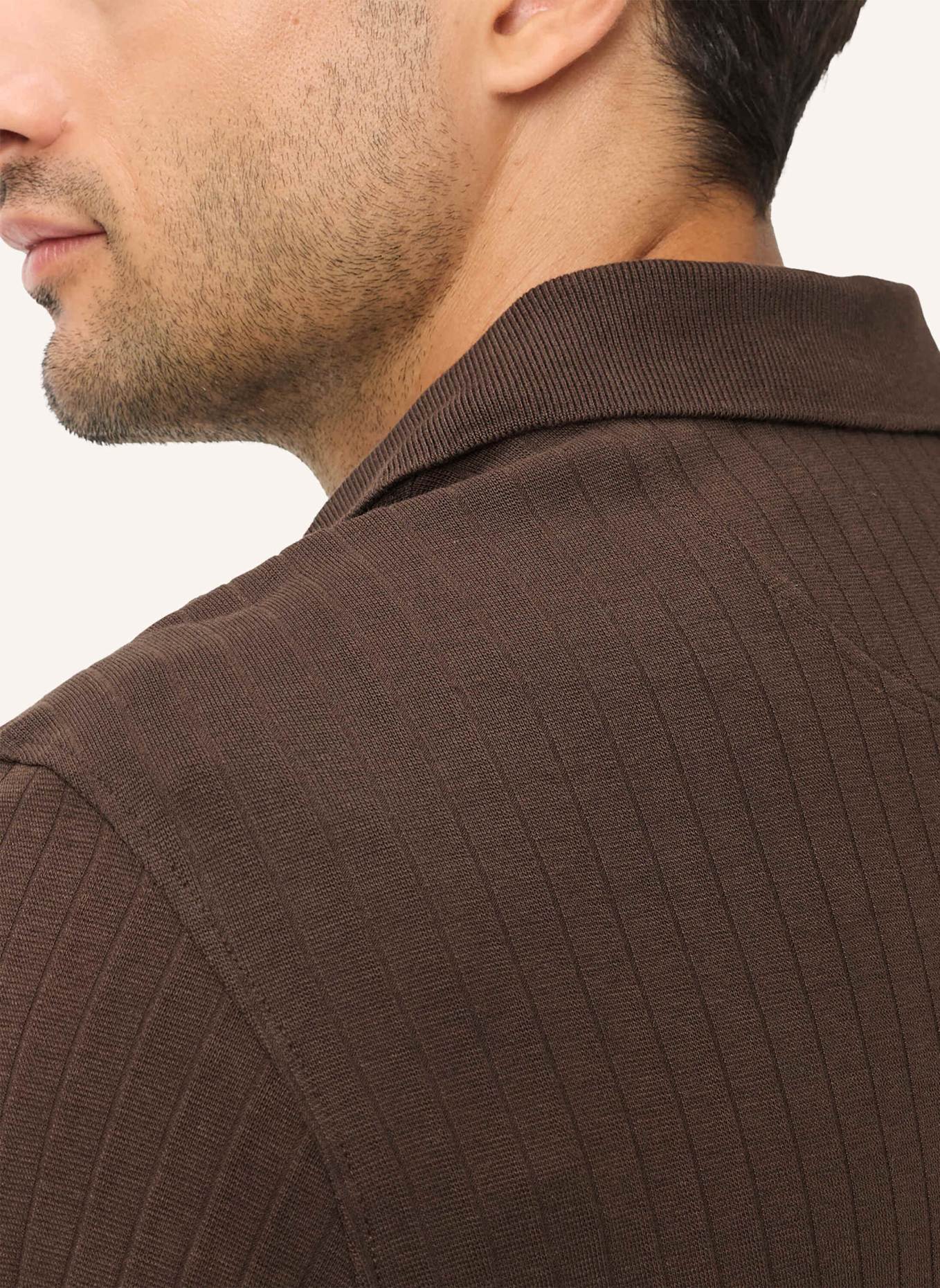 BRAX Langarmshirt STYLE PRINCETON: BRAUN