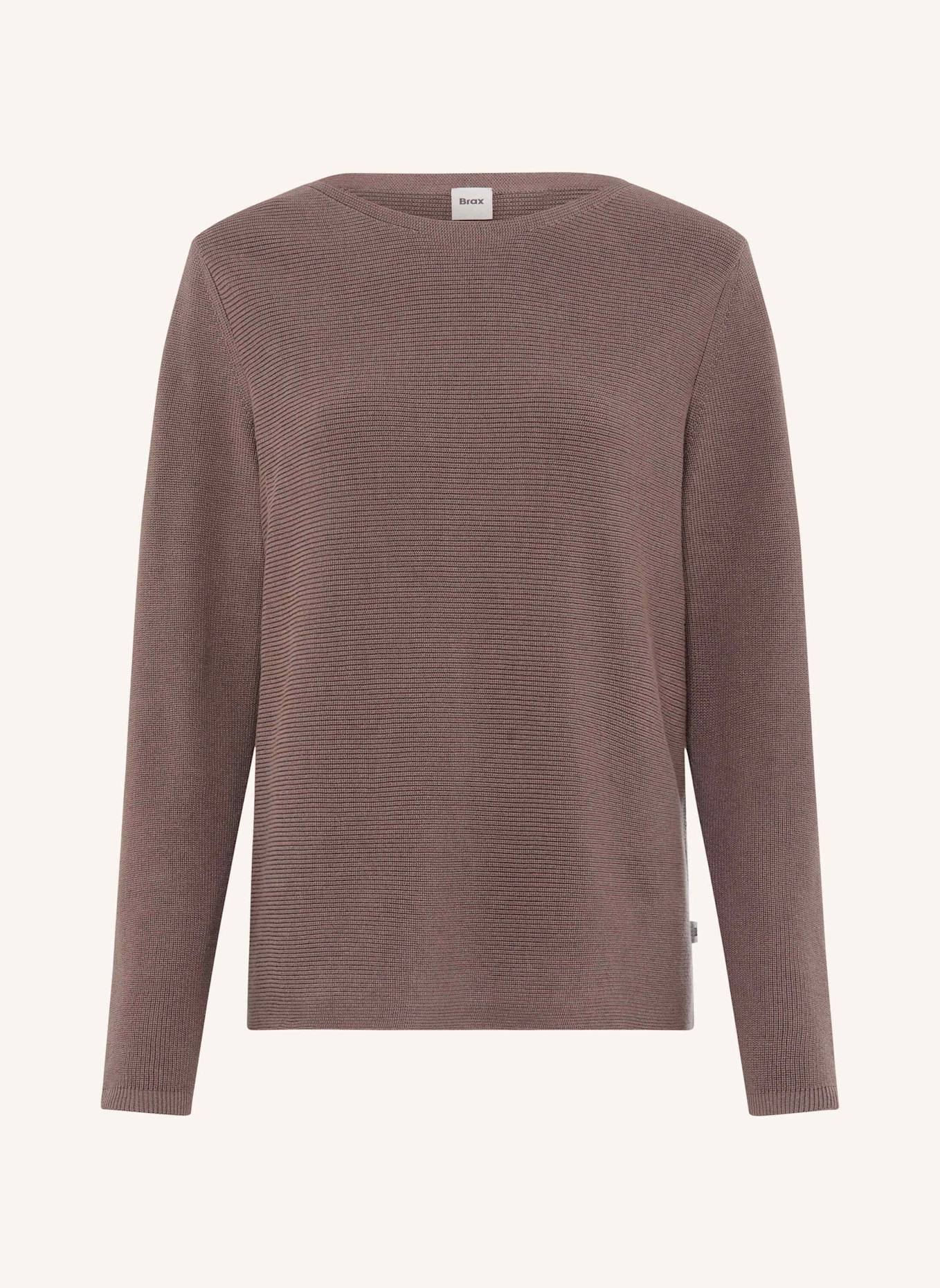 BRAX Strickpullover STYLE LESLEY: HELLBRAUN