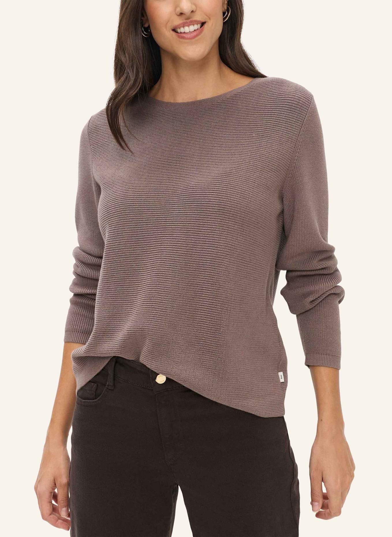 BRAX Strickpullover STYLE LESLEY: HELLBRAUN