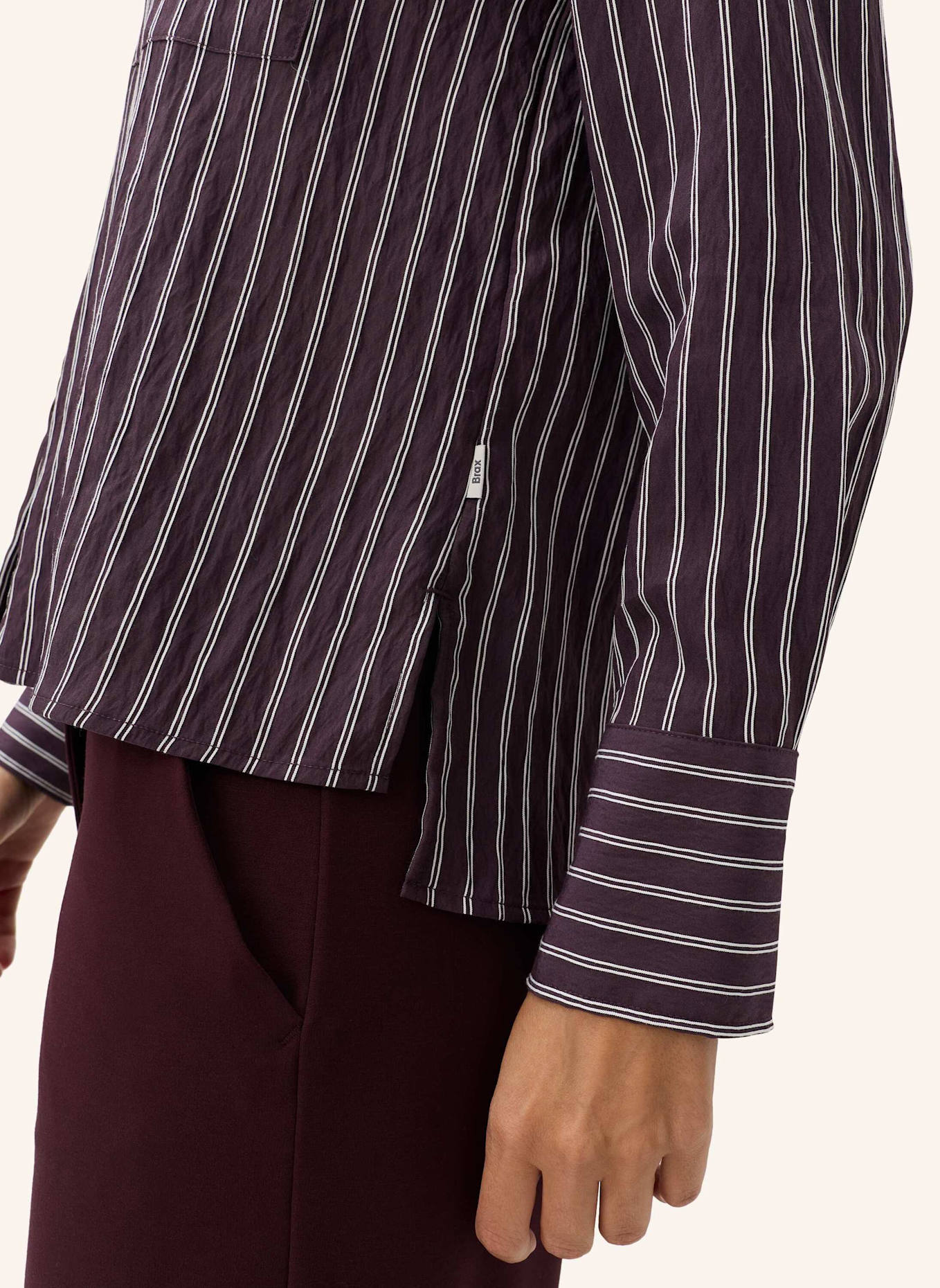 BRAX Hemdbluse STYLE VICA: DUNKELLILA