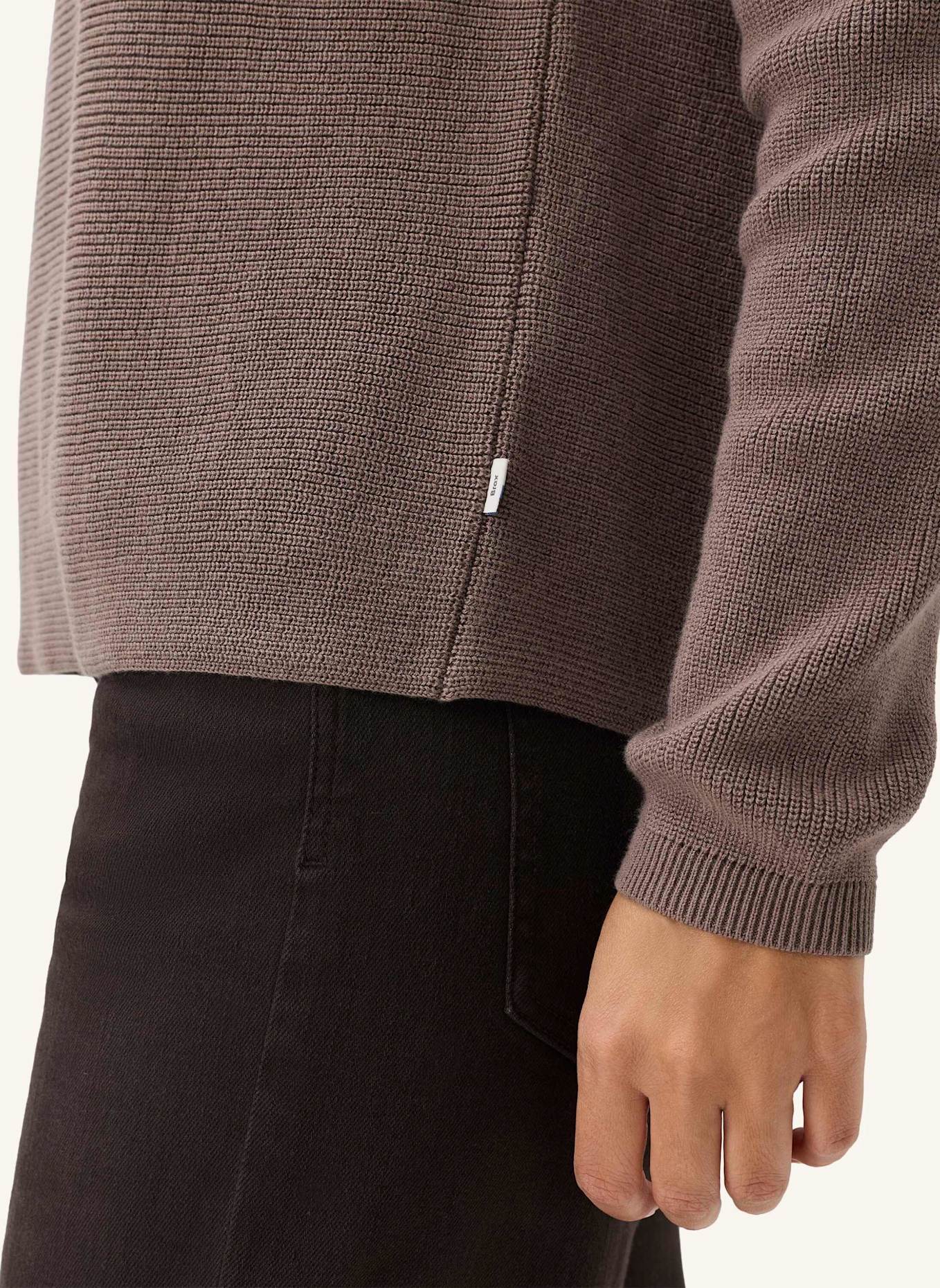 BRAX Strickpullover STYLE LESLEY: HELLBRAUN