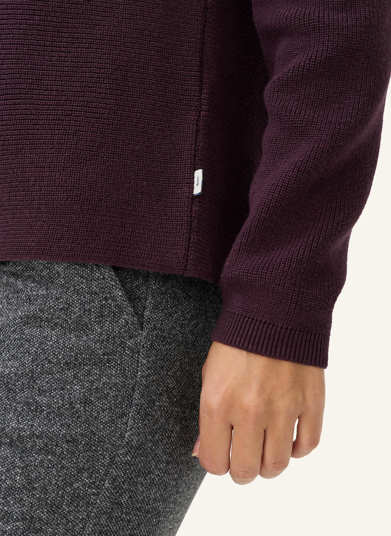 BRAX Strickpullover STYLE LESLEY: DUNKELLILA