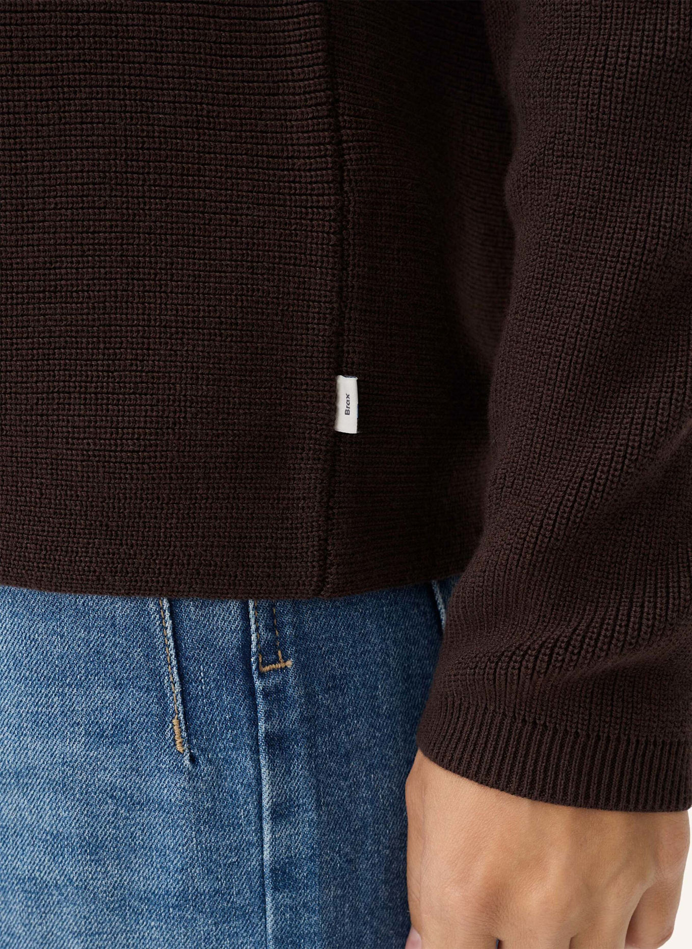 BRAX Strickpullover STYLE LESLEY: BRAUN