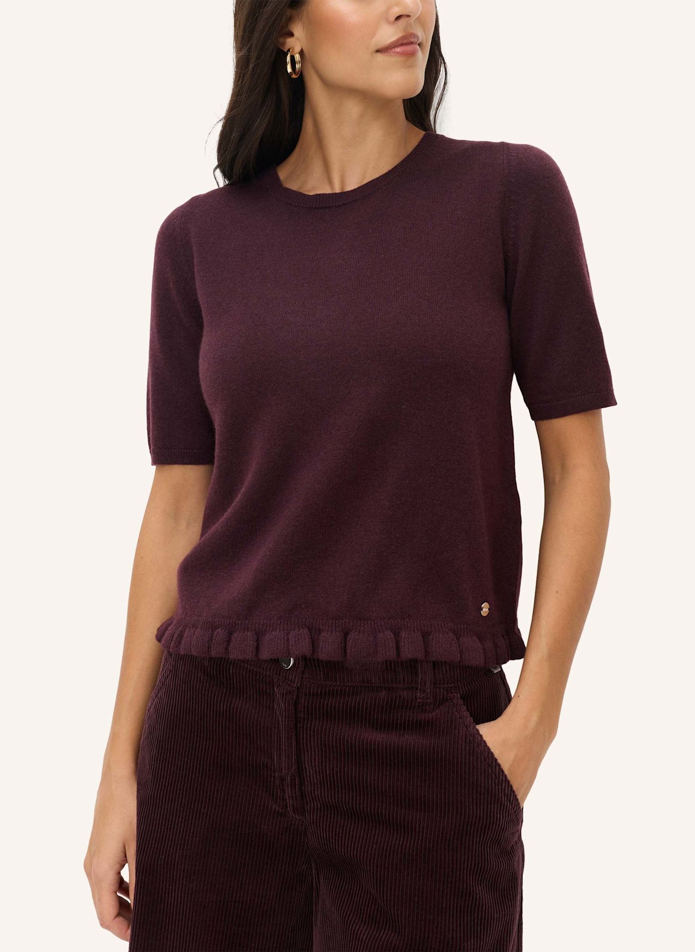 BRAX Strickpullover STYLE NINA: DUNKELLILA
