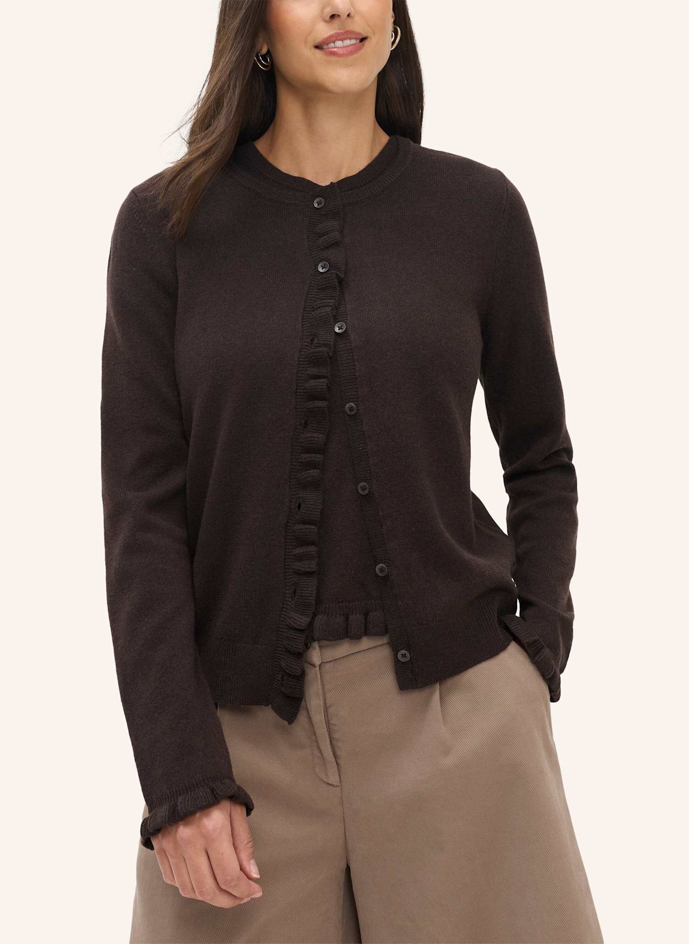BRAX Strickjacke STYLE ANN: BRAUN