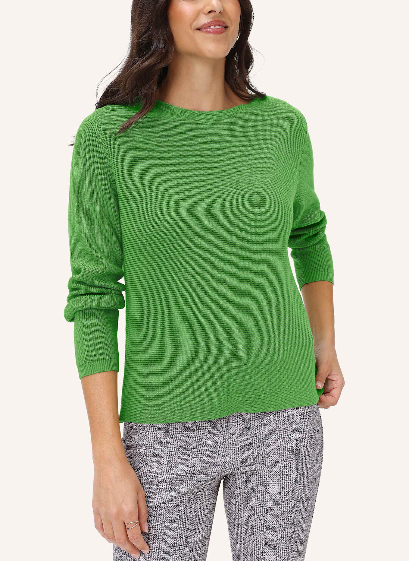 BRAX Strickpullover STYLE LESLEY: GRÜN