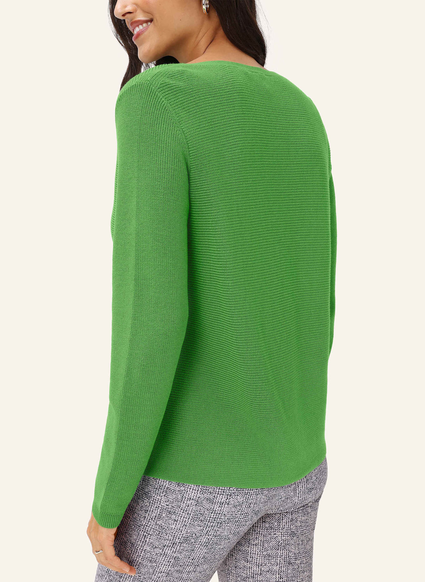 BRAX Strickpullover STYLE LESLEY: GRÜN
