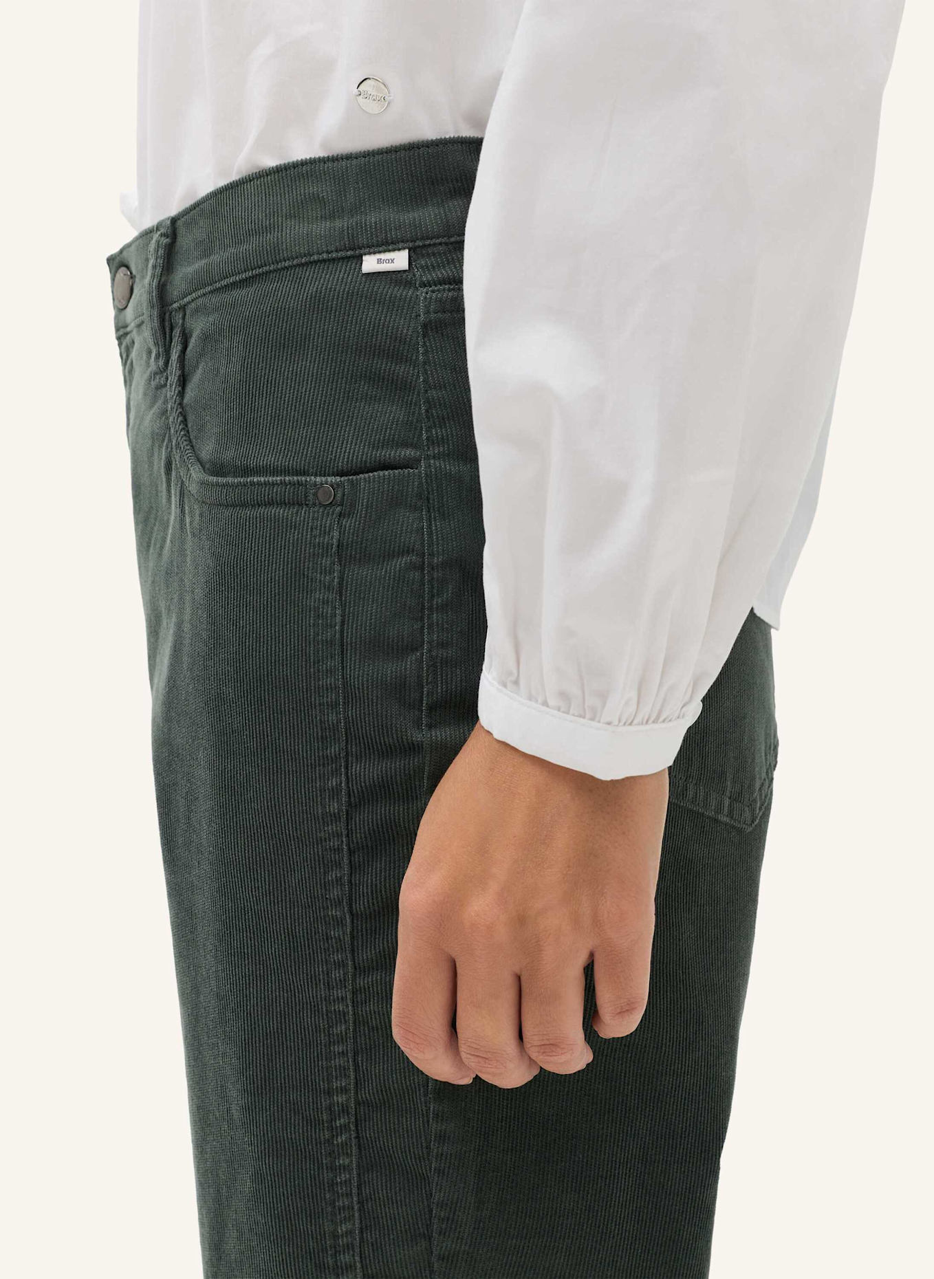 BRAX Five-Pocket-Jeans STYLE MILEY S: DUNKELGRÜN