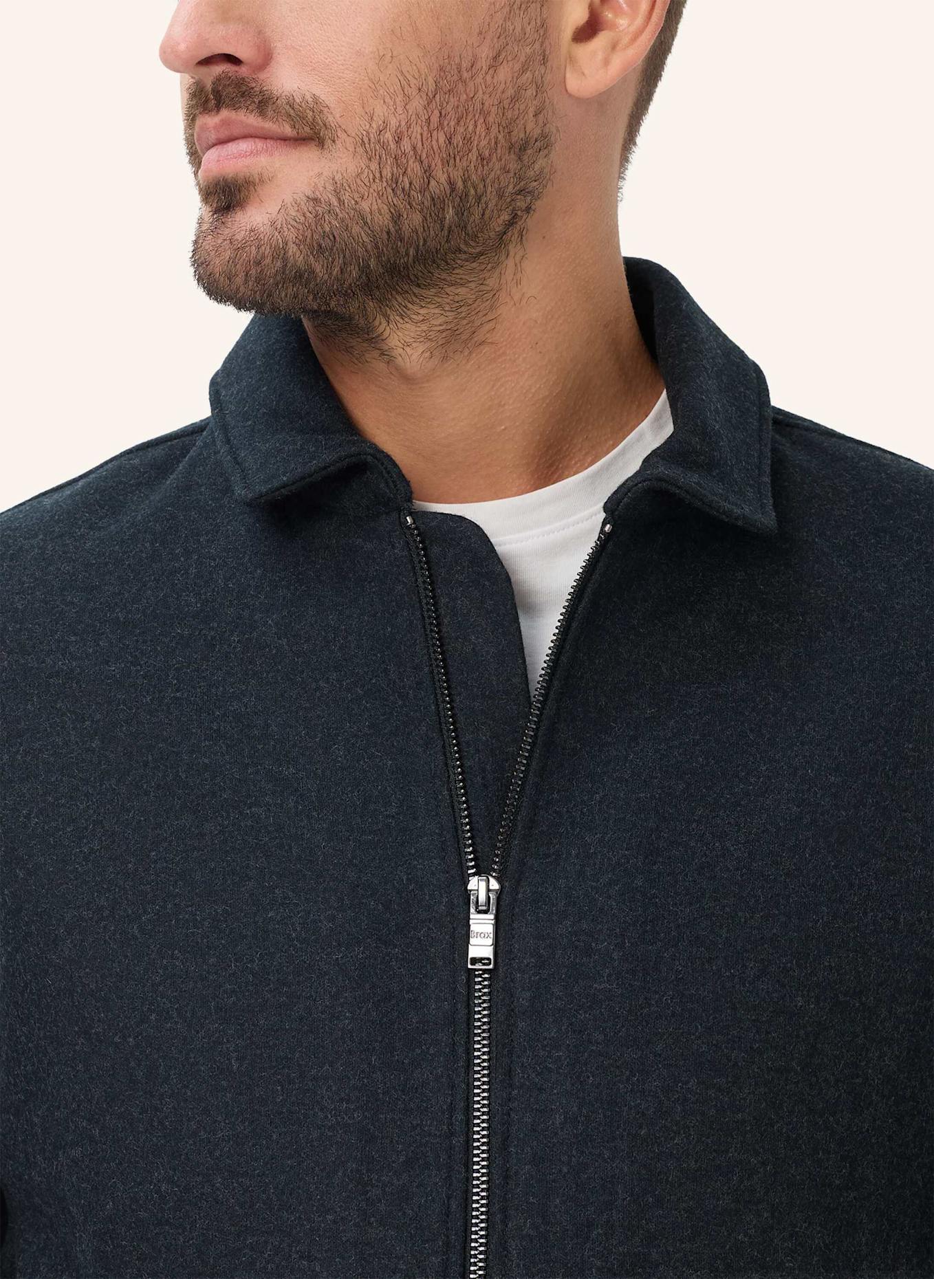 BRAX Overshirt STYLE SANTIAGO: DUNKELGRAU