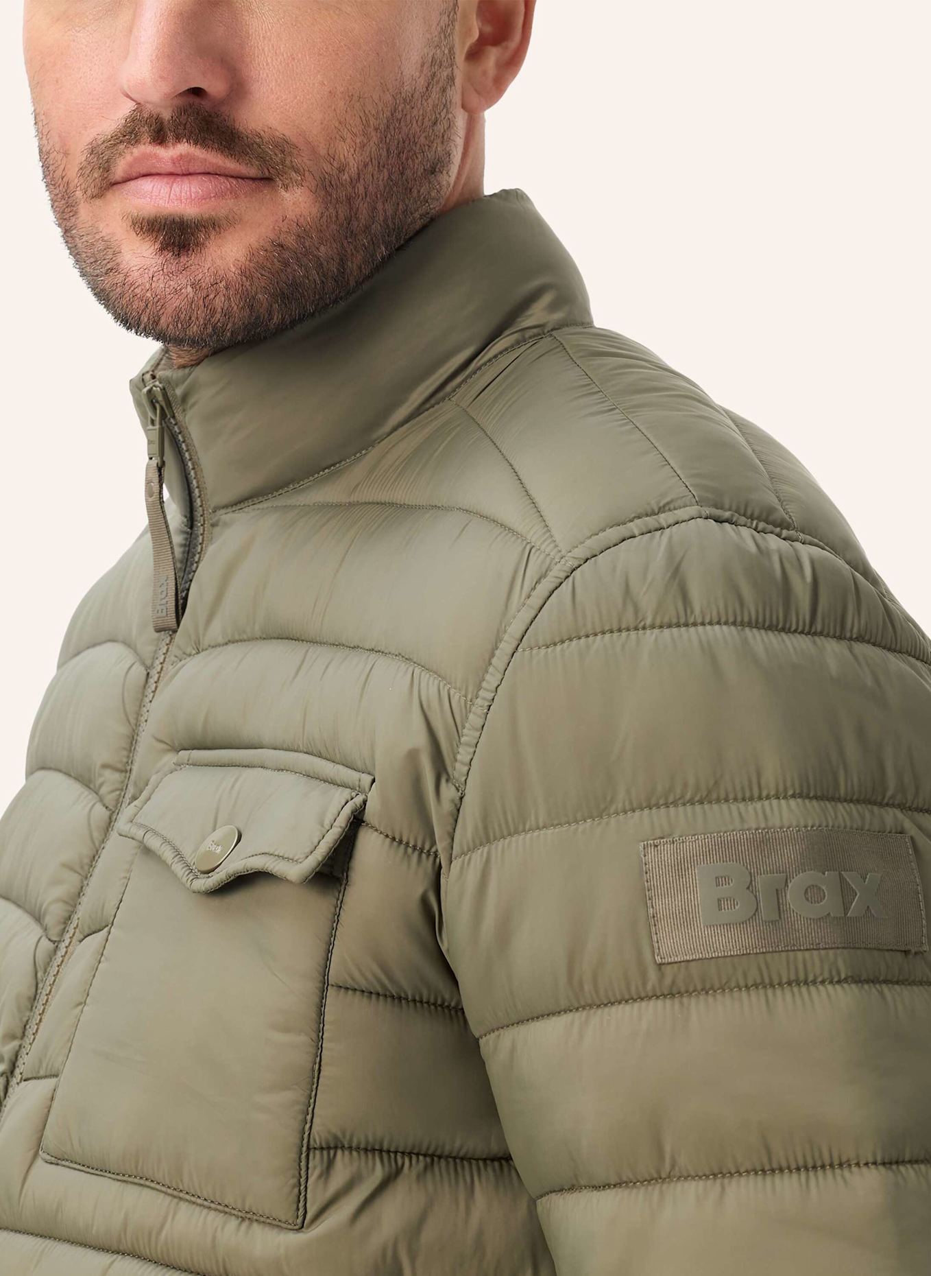 BRAX Steppjacke STYLE BRAD: KHAKI