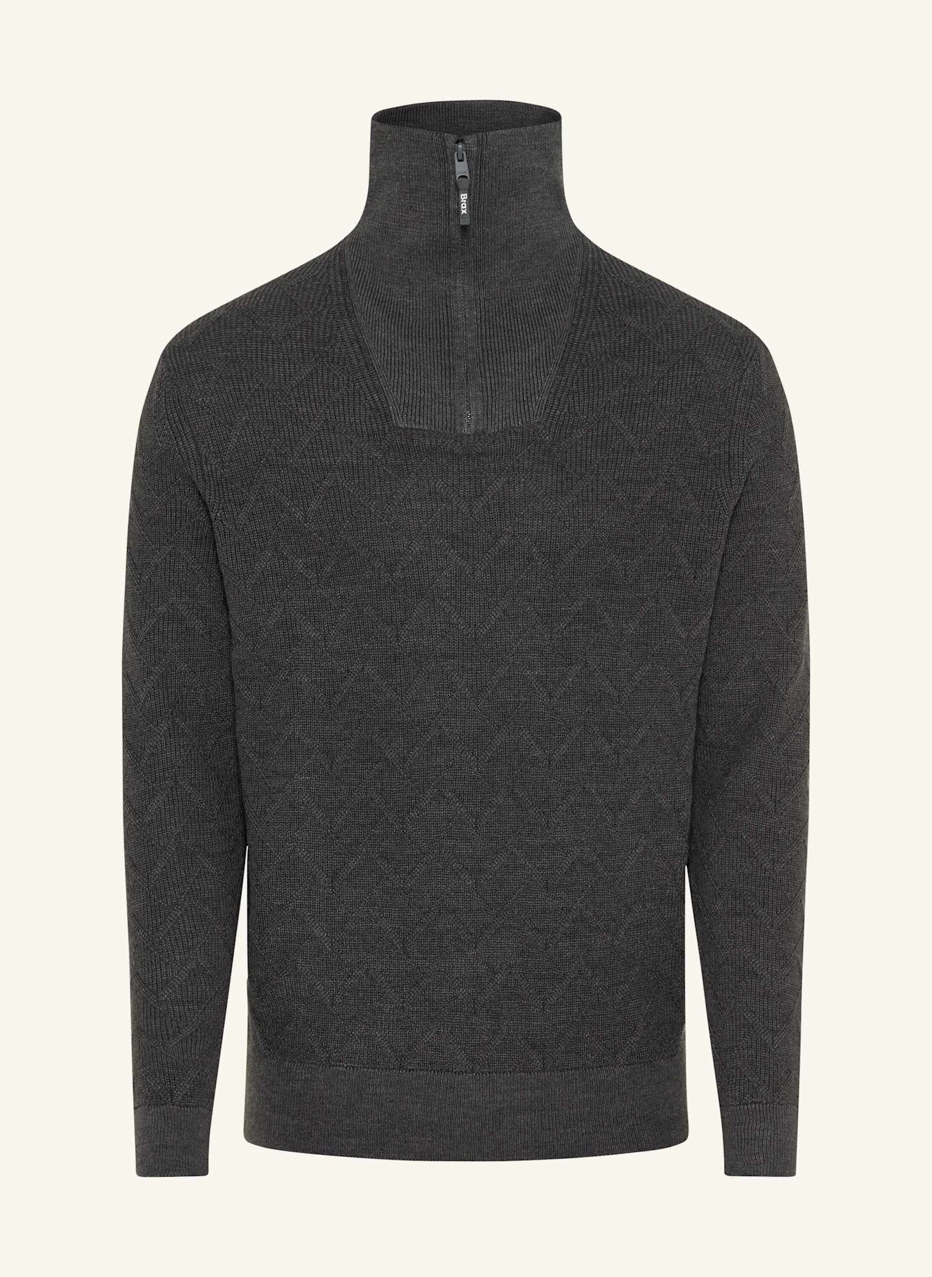 BRAX Strickpullover STYLE SÖREN: DUNKELGRAU