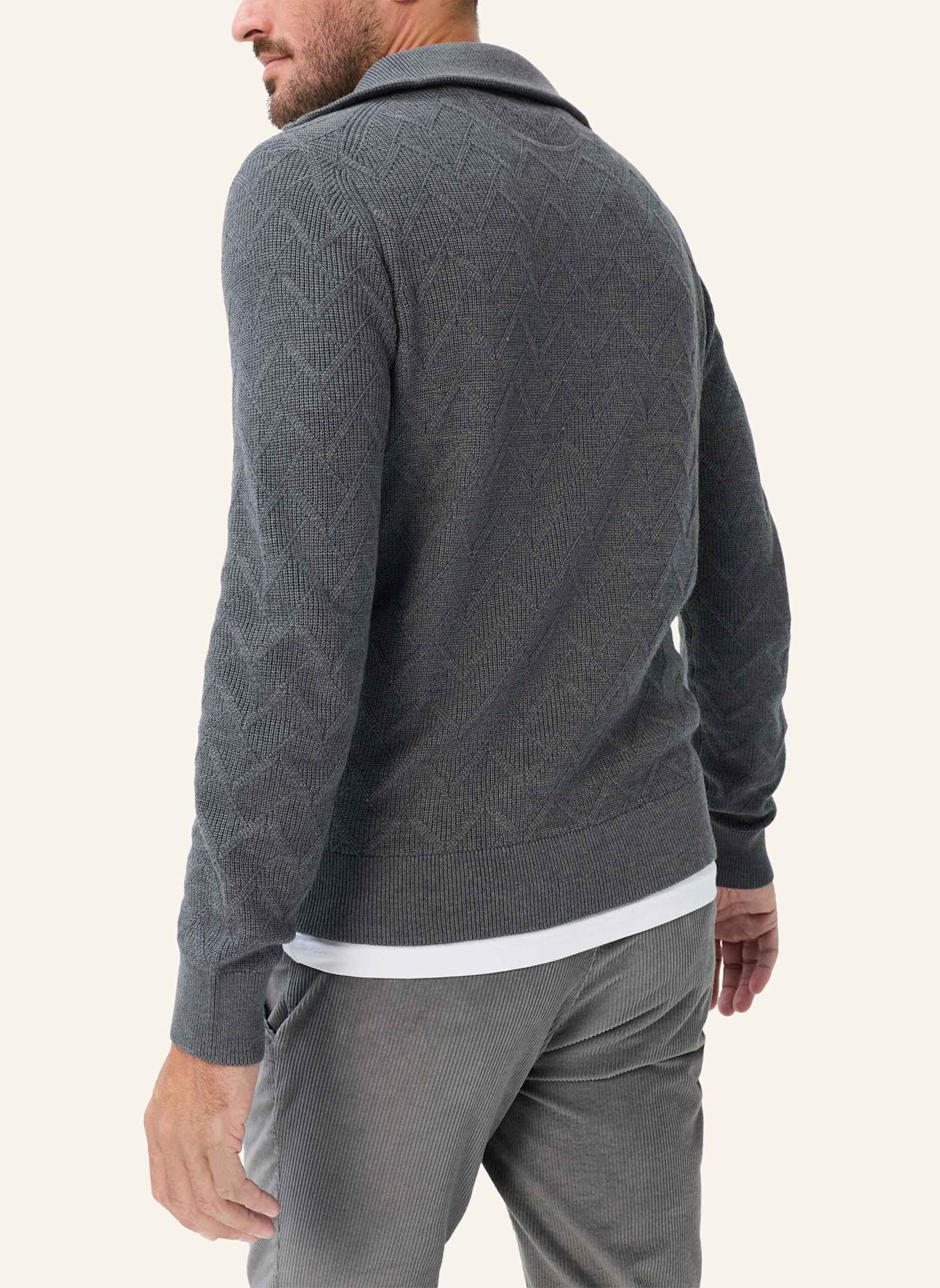 BRAX Strickpullover STYLE SÖREN: DUNKELGRAU