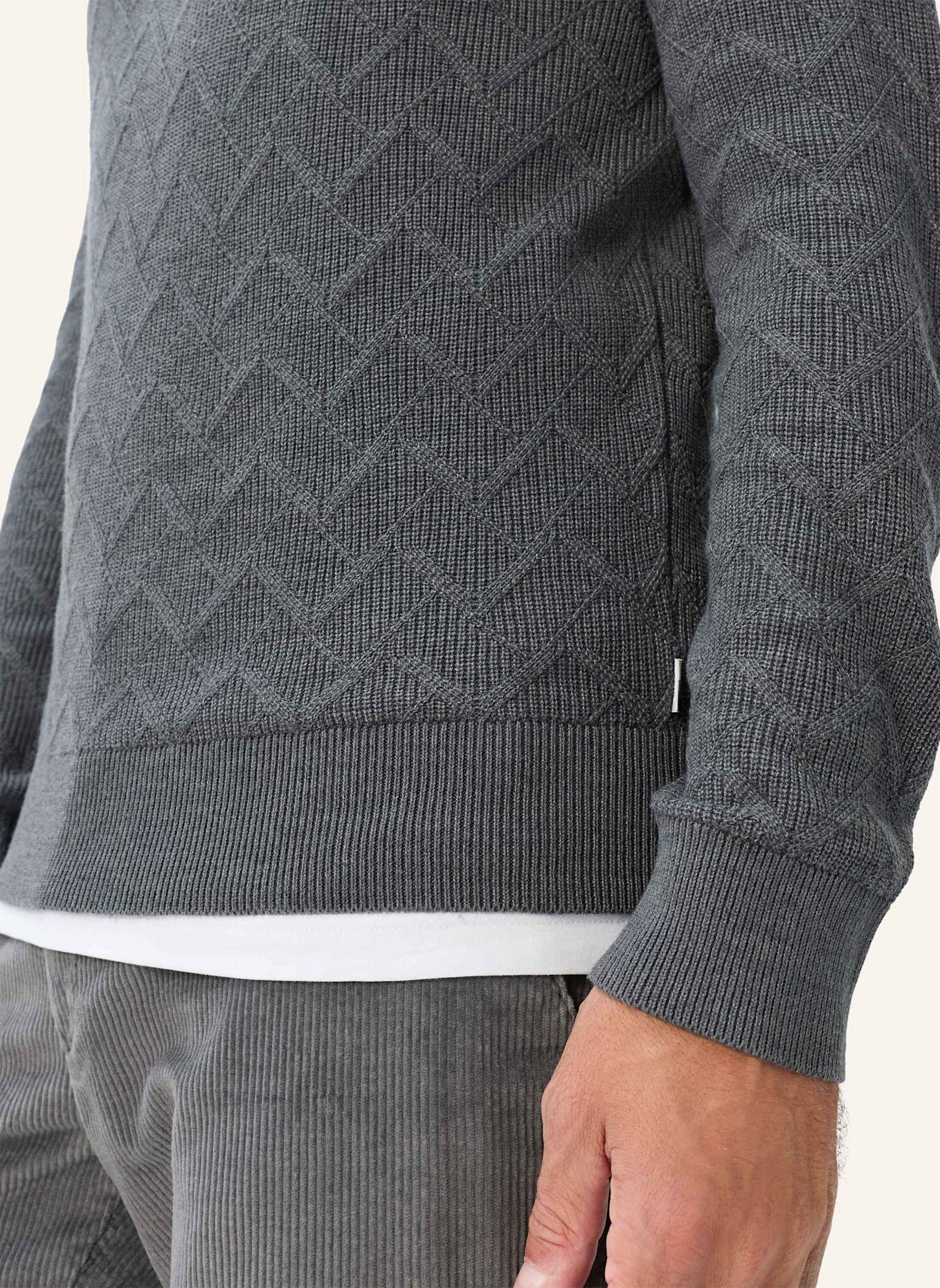 BRAX Strickpullover STYLE SÖREN: DUNKELGRAU