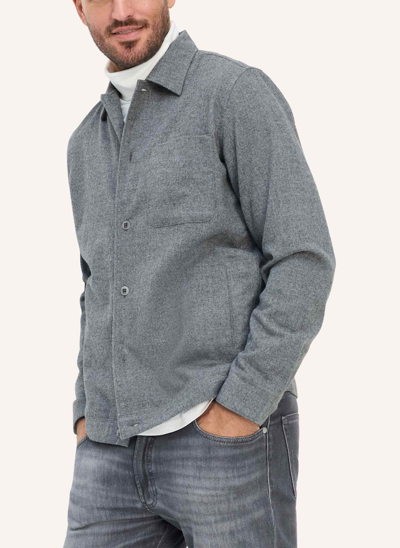 BRAX Overshirt STYLE LUCA: GRAU