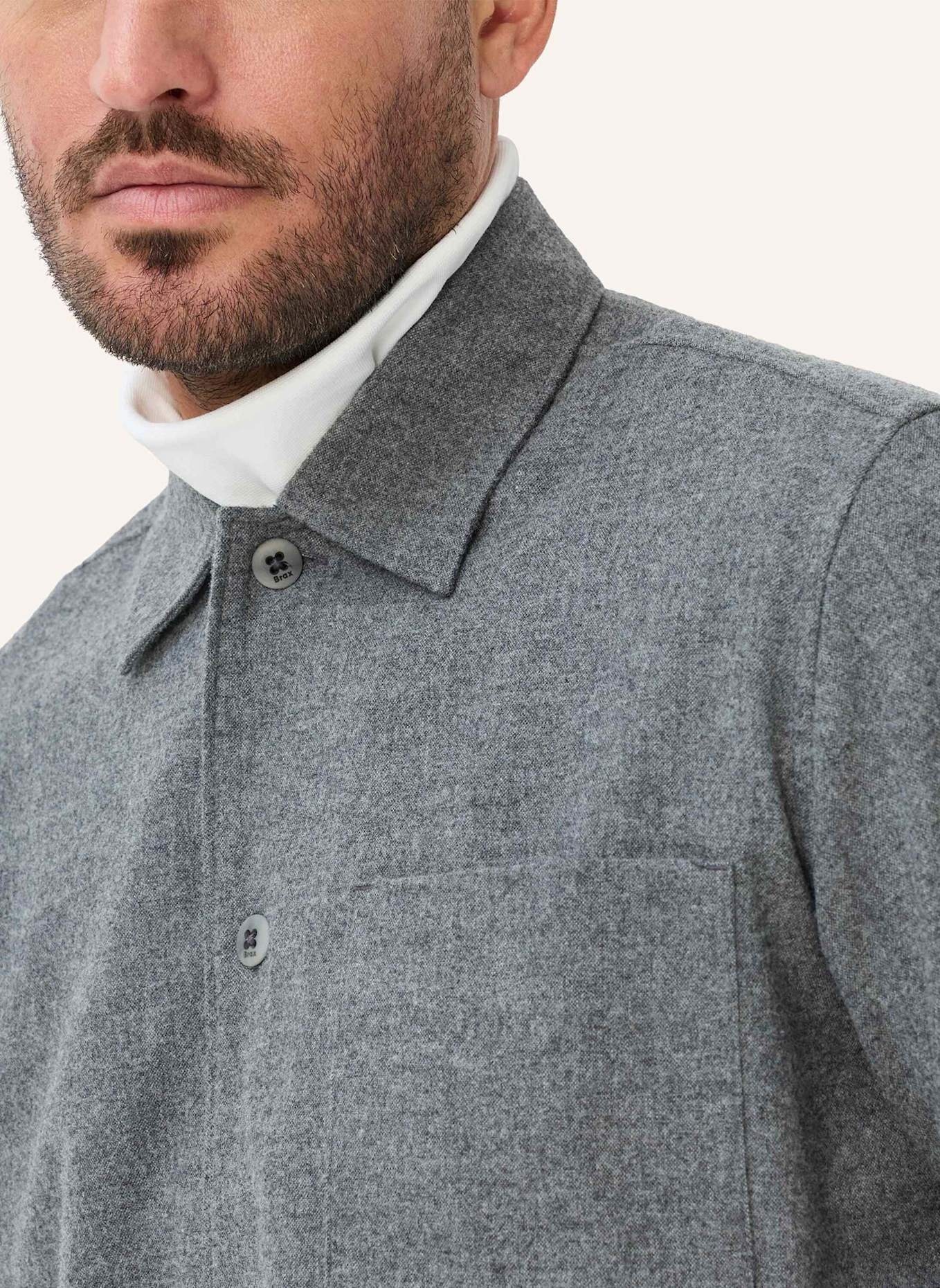 BRAX Overshirt STYLE LUCA: GRAU