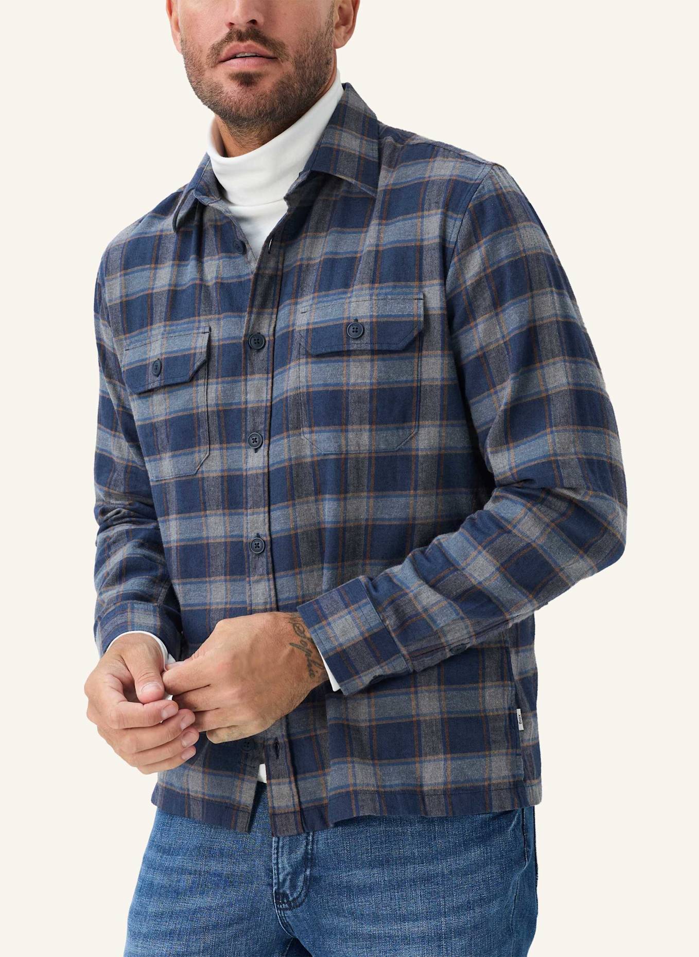 BRAX Overshirt STYLE KAY: BLAU