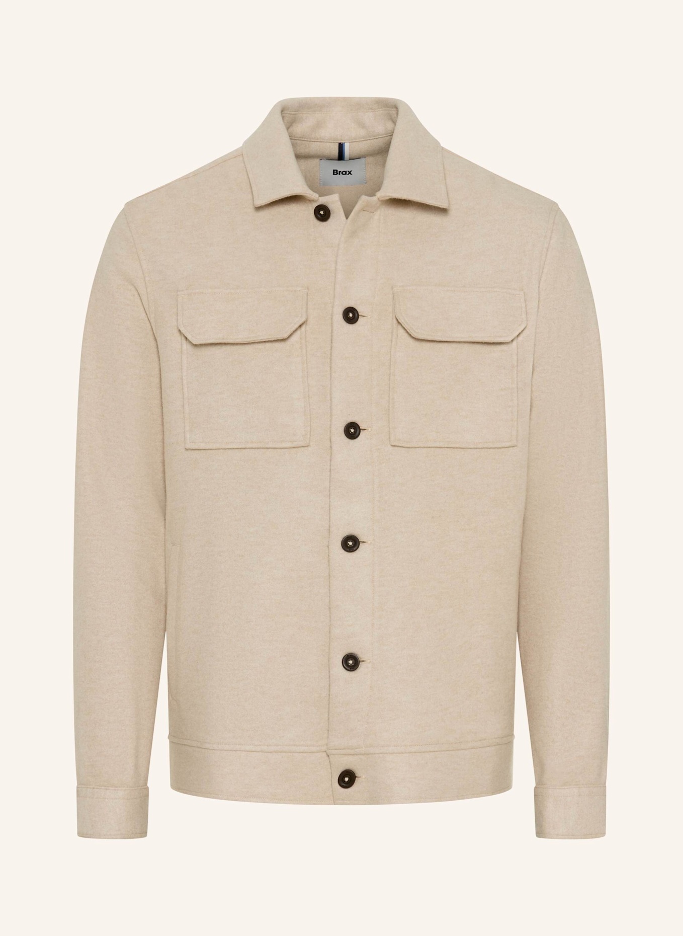 BRAX Overshirt STYLE SANTIAGO: BEIGE