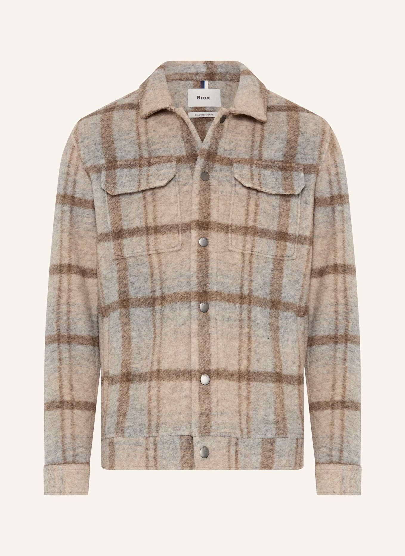 BRAX Overshirt STYLE SANTIAGO: BRAUN