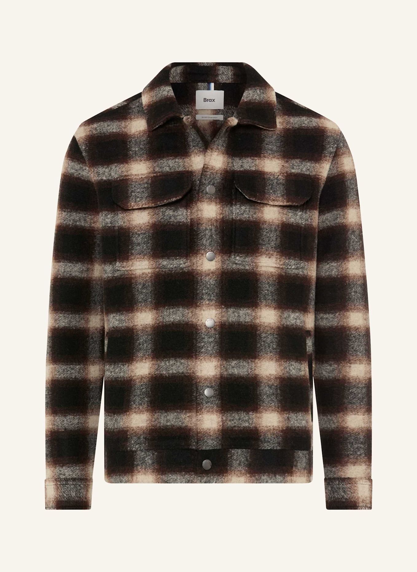 BRAX Overshirt STYLE SANTIAGO: BRAUN