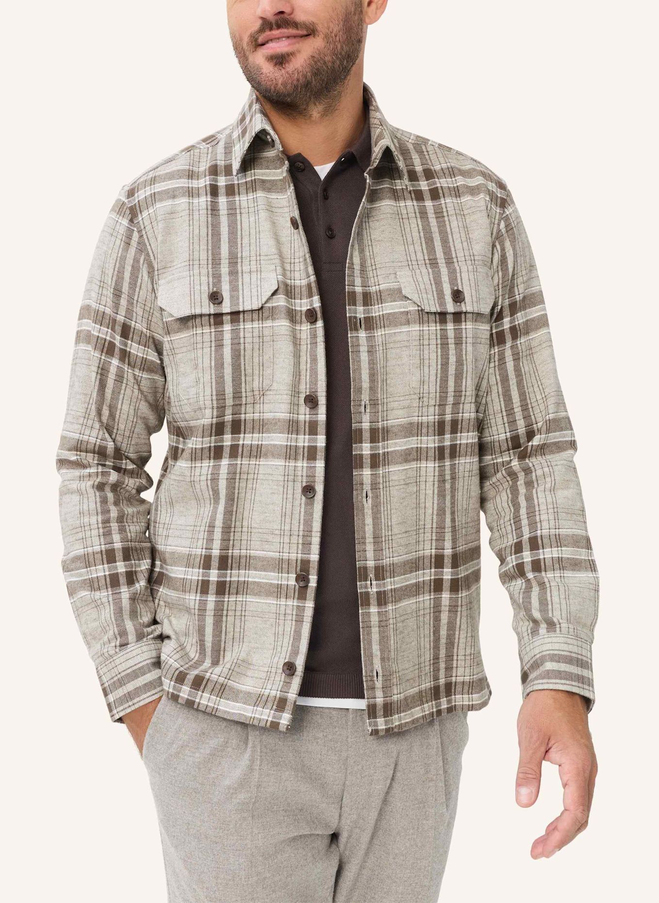 BRAX Overshirt STYLE KAY: BRAUN