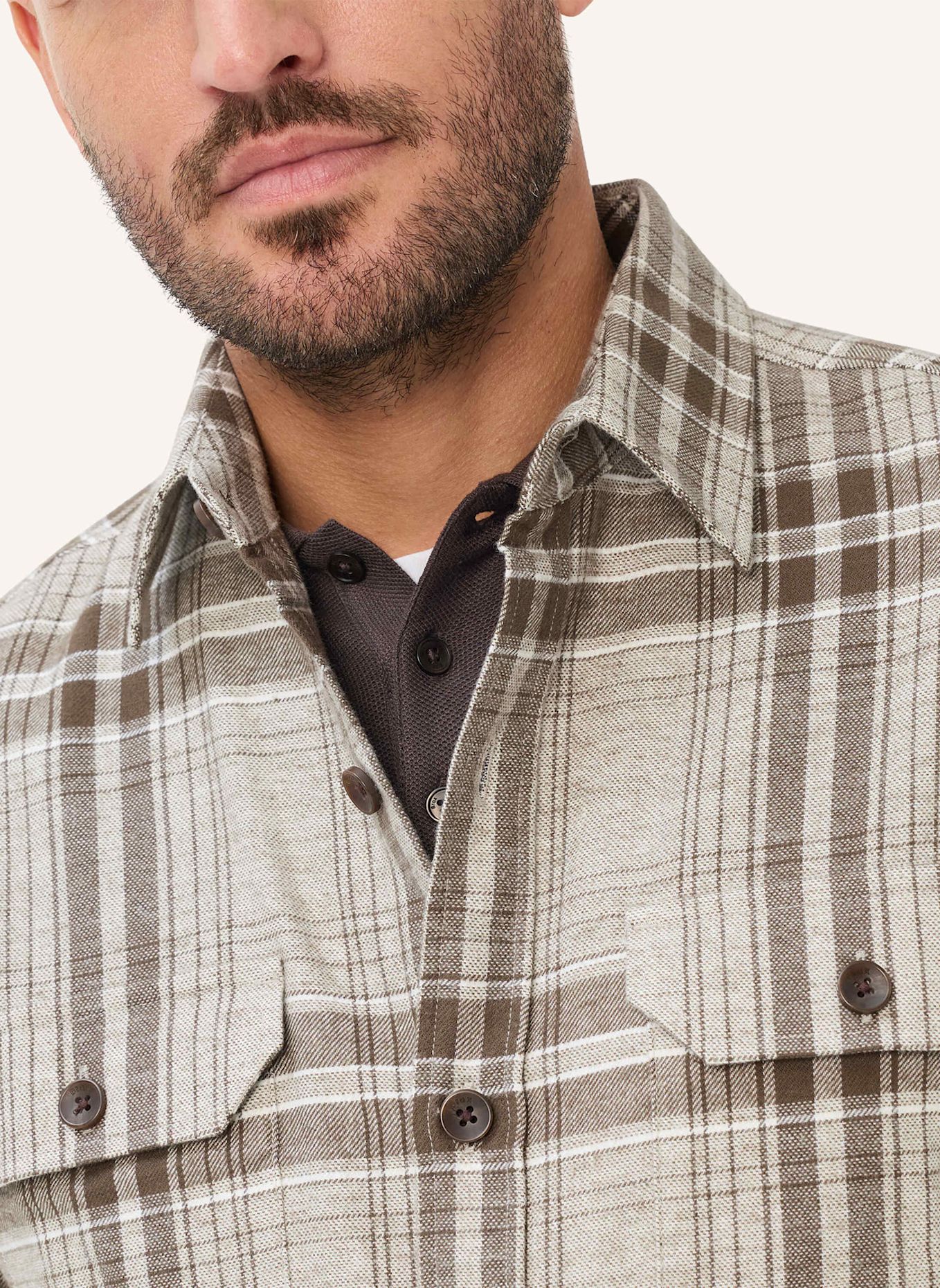 BRAX Overshirt STYLE KAY: BRAUN