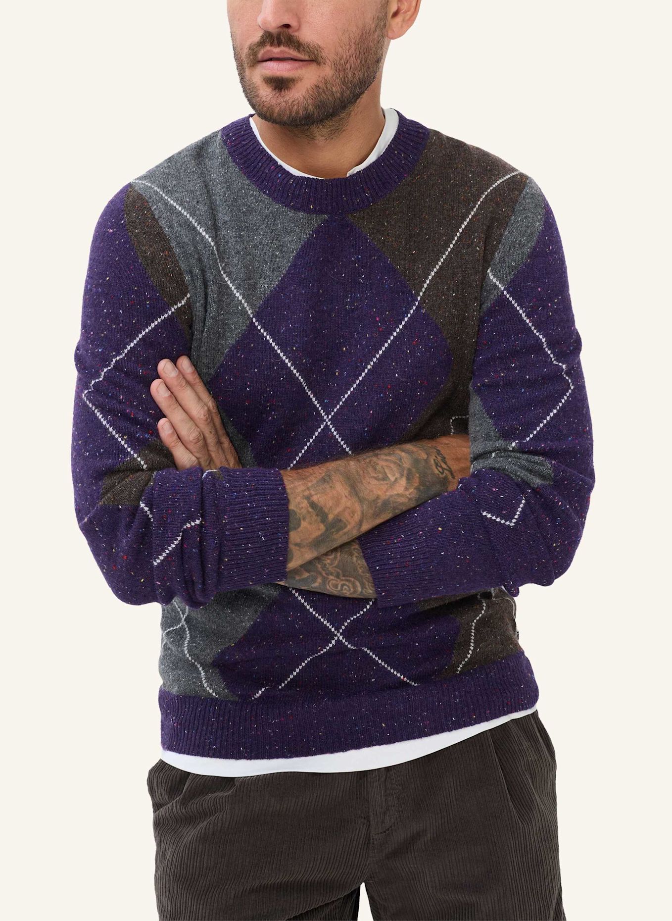 BRAX Strickpullover STYLE RICK: DUNKELLILA