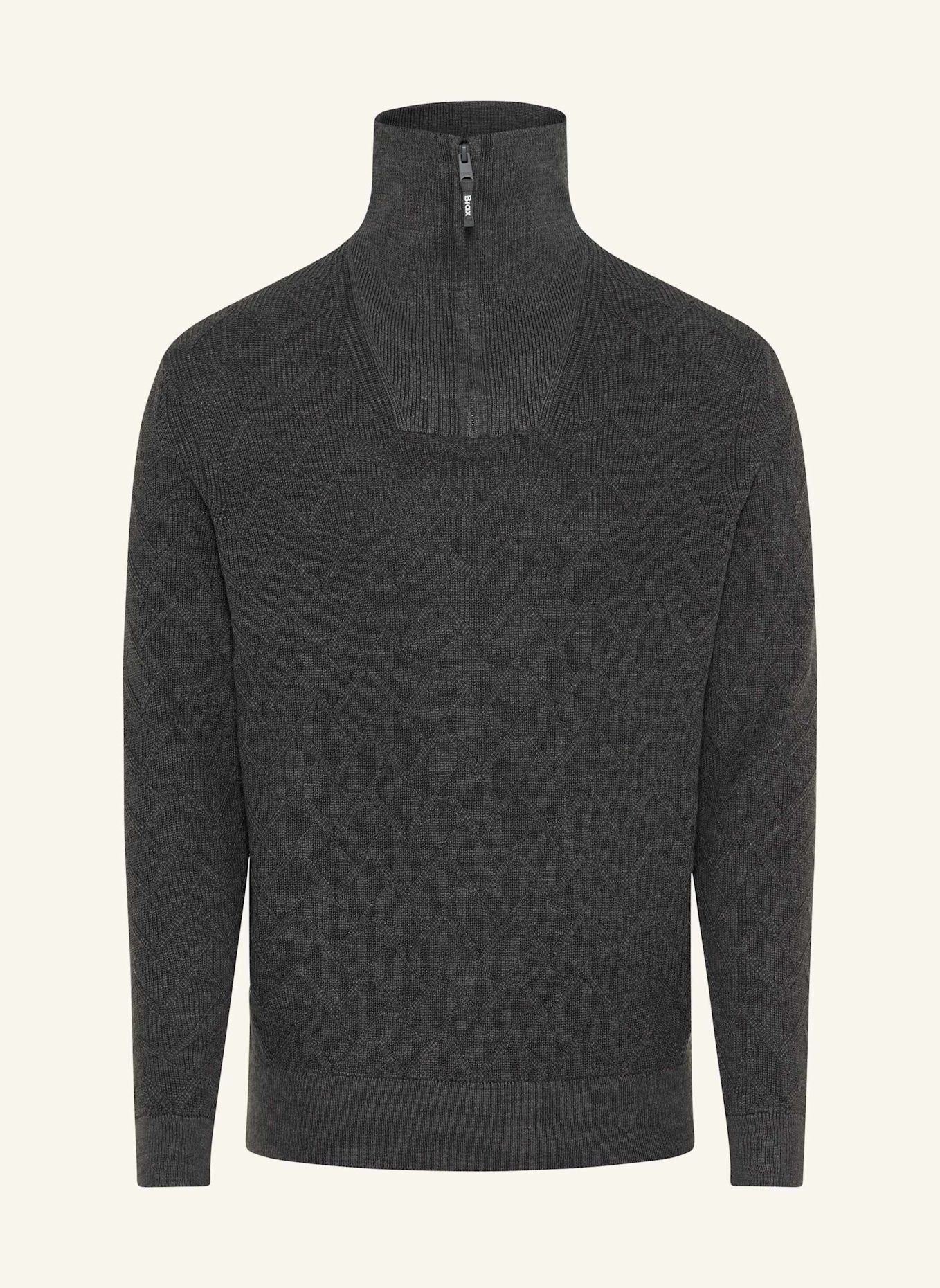 BRAX Strickpullover STYLE SÖREN: DUNKELGRAU