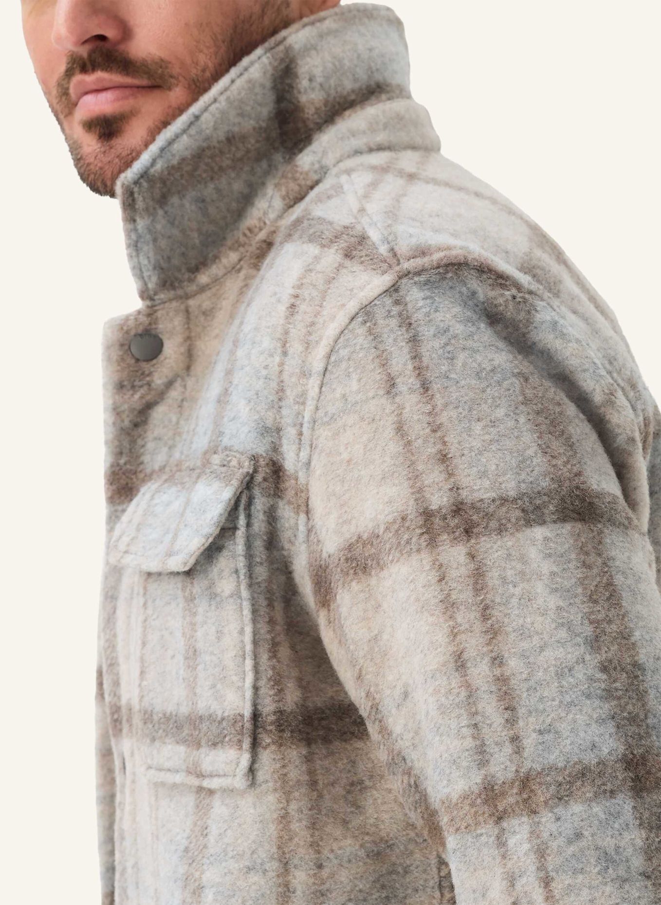 BRAX Overshirt STYLE SANTIAGO: BRAUN