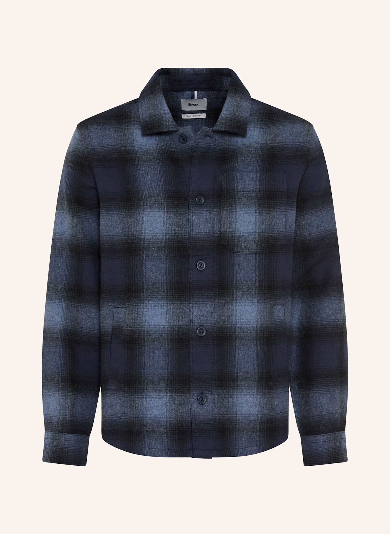 BRAX Overshirt STYLE SANTIAGO: DUNKELBLAU