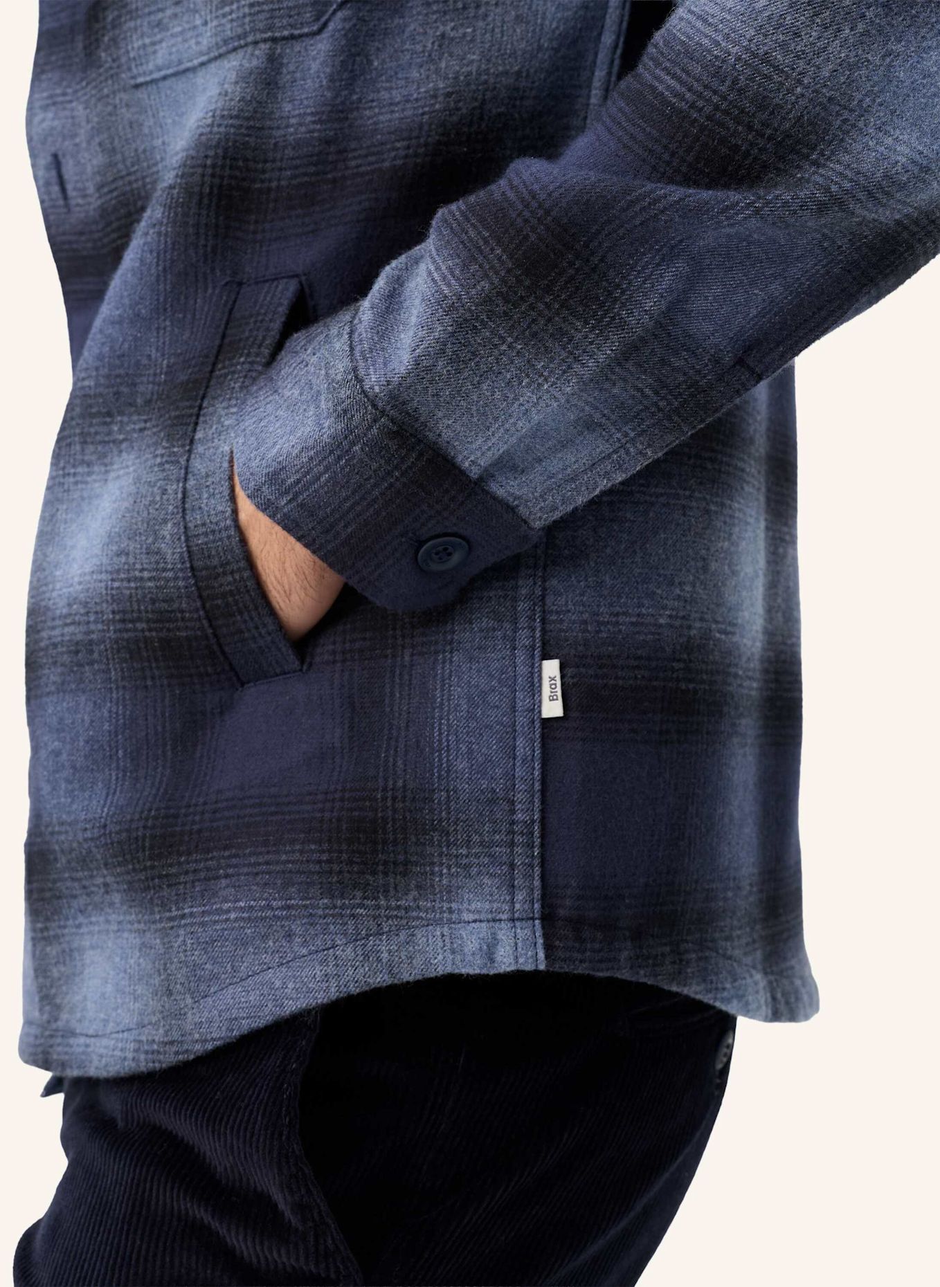 BRAX Overshirt STYLE SANTIAGO: DUNKELBLAU