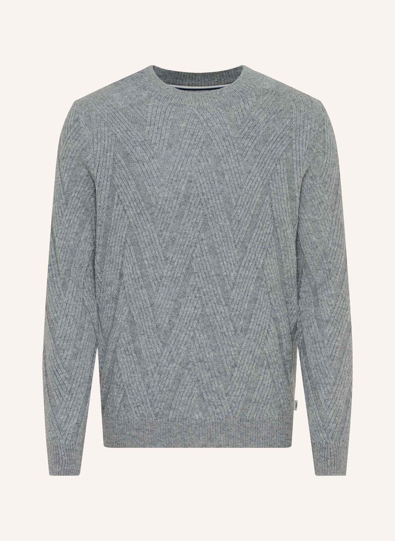 BRAX Strickpullover STYLE BUDDY: GRAU