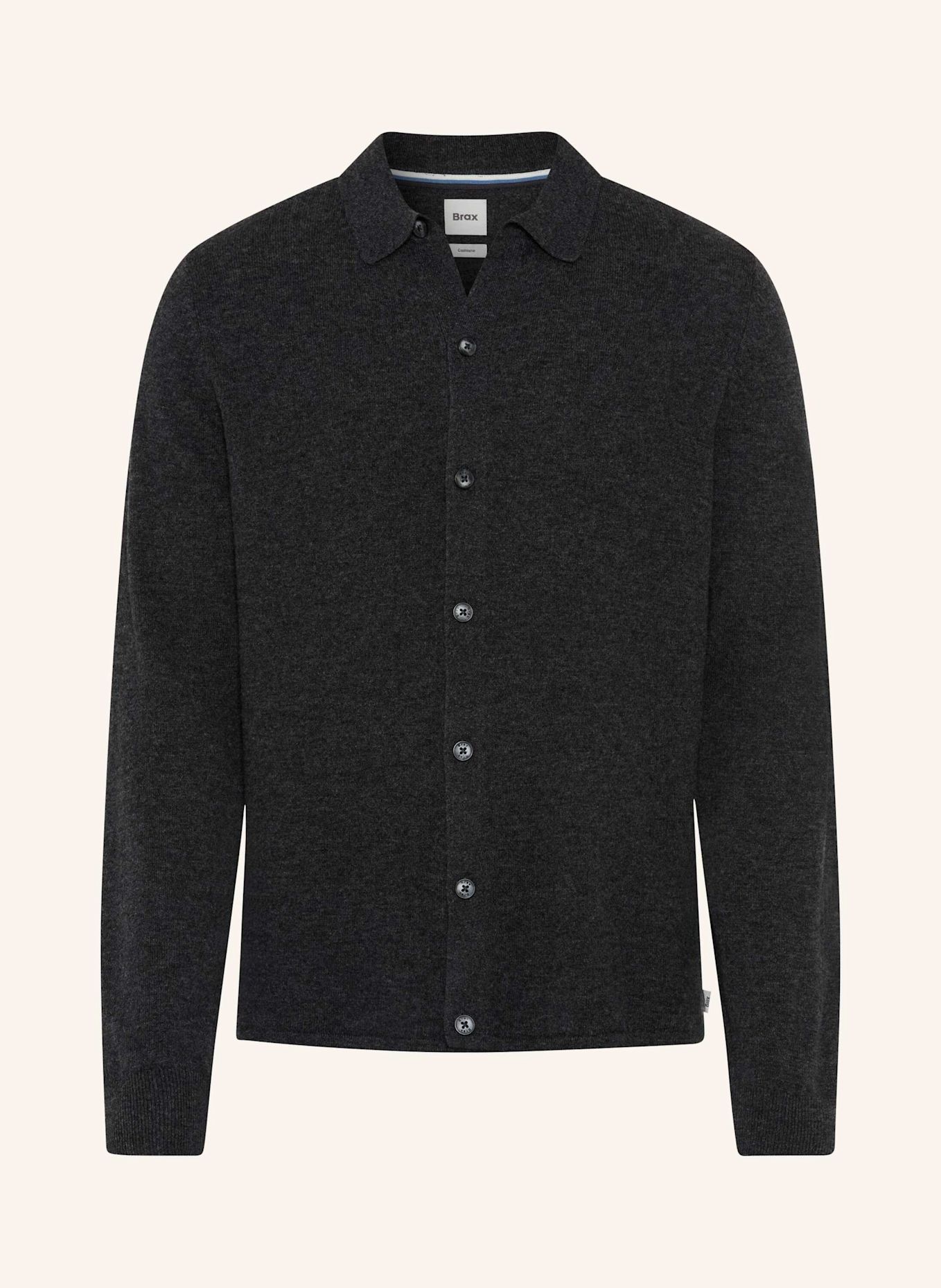 BRAX Strickjacke STYLE JAYDEN: DUNKELGRAU