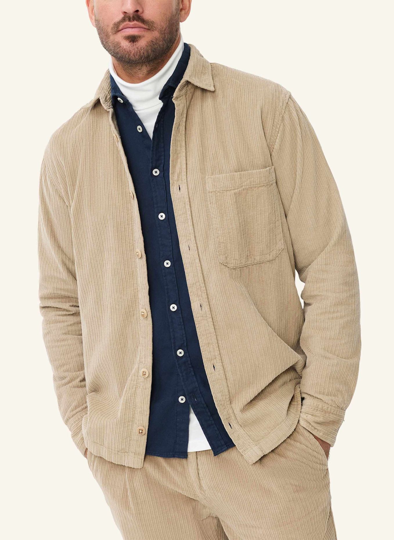 BRAX Overshirt STYLE KAY: BEIGE