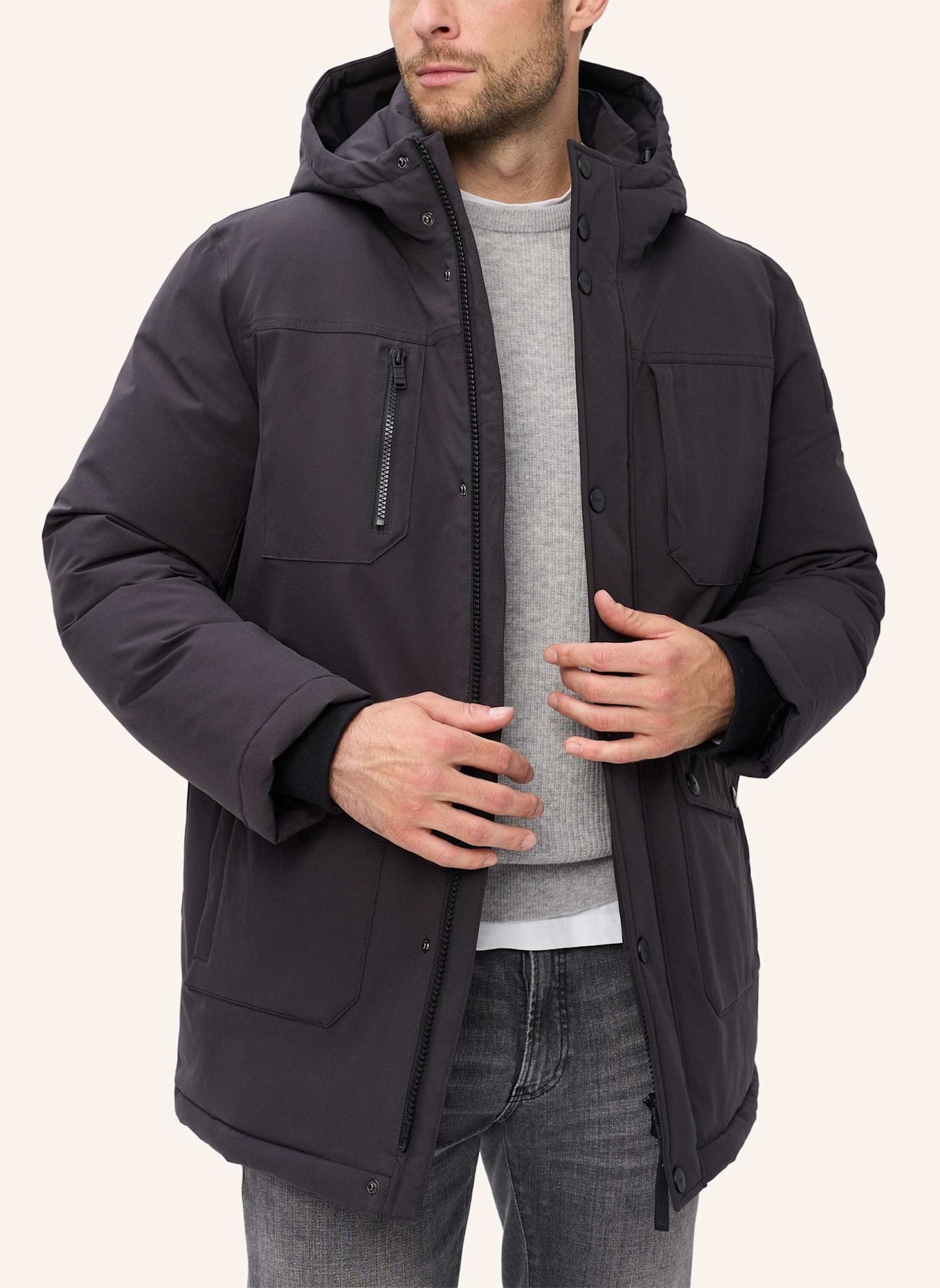 BRAX Parka STYLE GLENN: DUNKELGRAU
