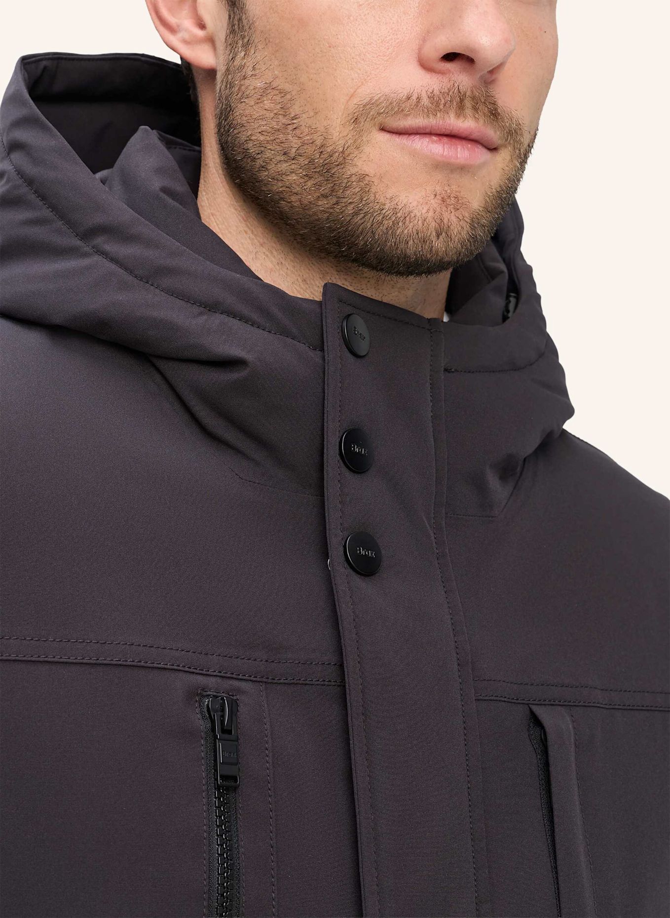 BRAX Parka STYLE GLENN: DUNKELGRAU