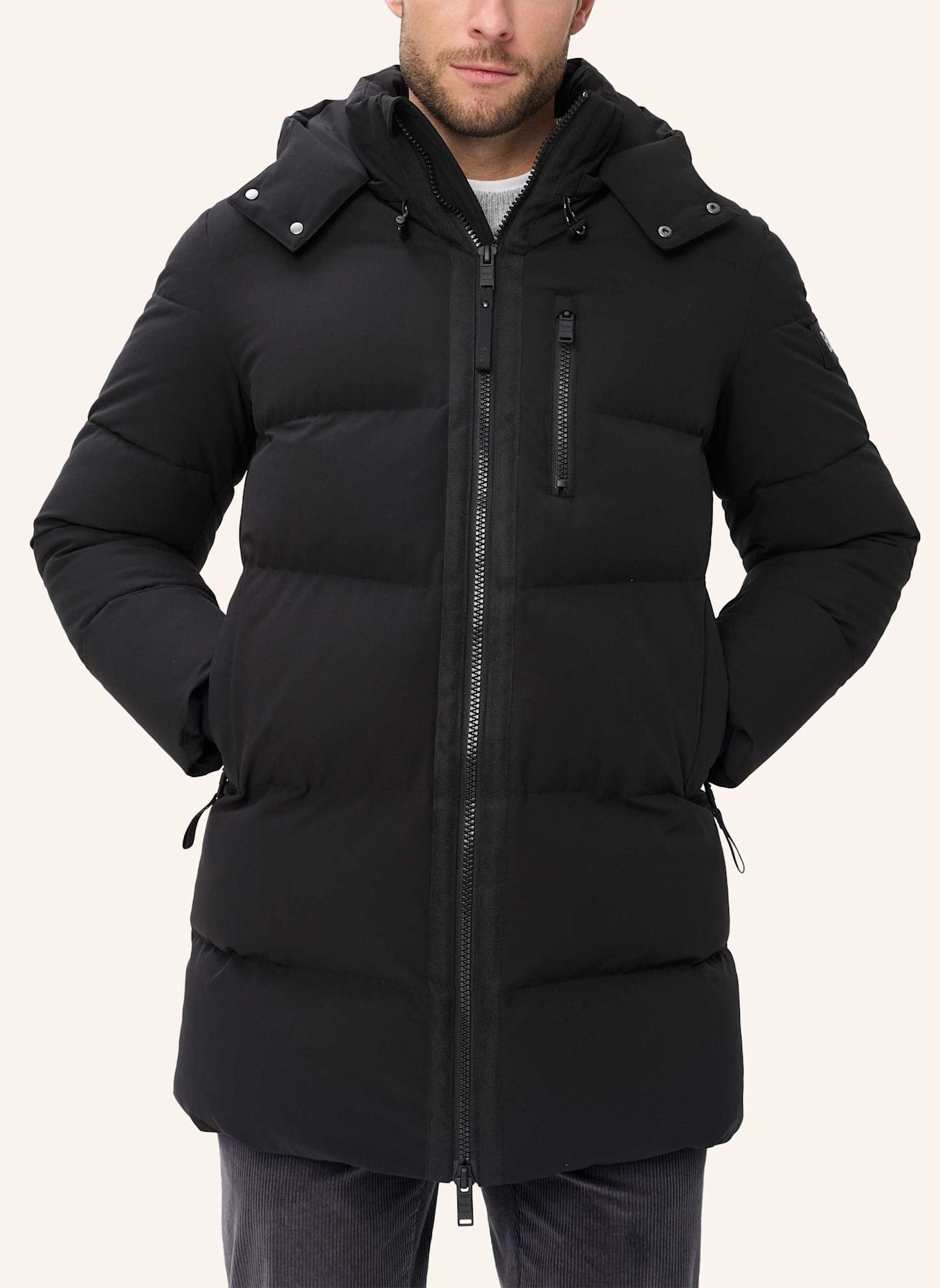 BRAX Puffercoat STYLE GARRETT: SCHWARZ