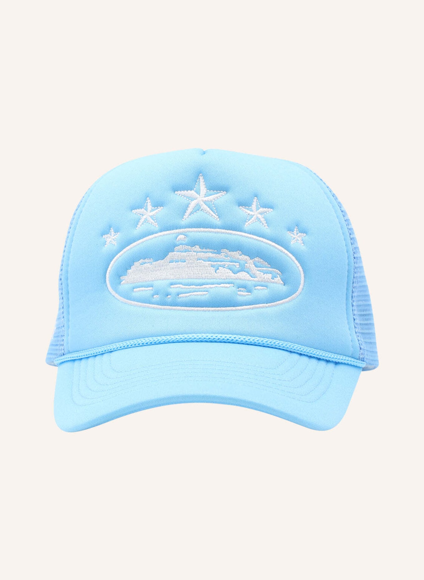 Corteiz CAP 5 STARZ ALCATRAZ TRUCKER BY BIBO, Farbe: HELLBLAU (Bild 4)