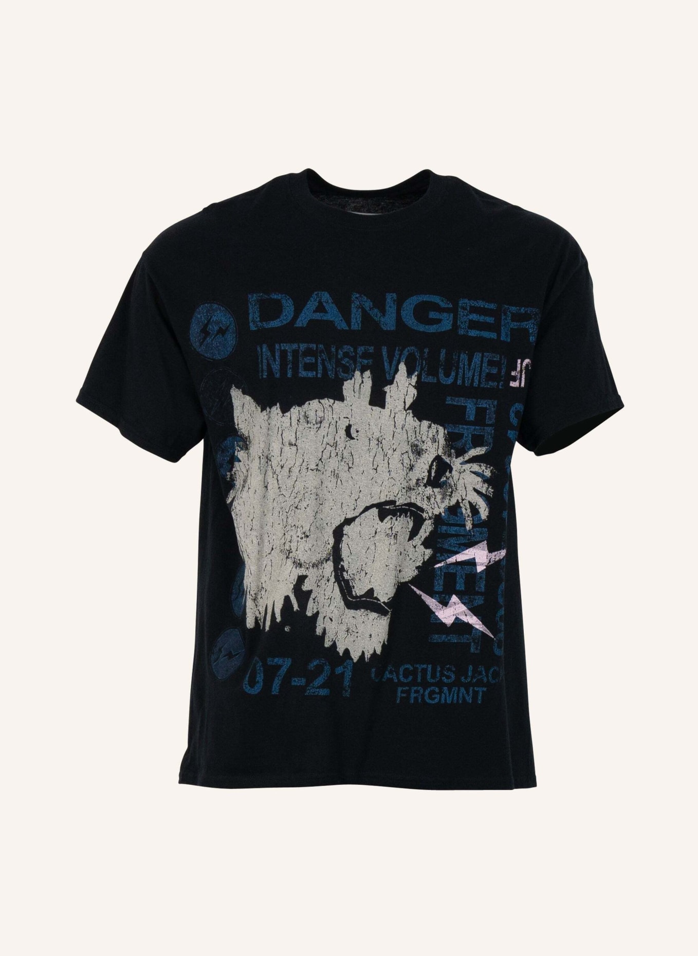 TRAVIS SCOTT T-Shirt CACTUS JACK X FRAGMENT DANGER BY BIBO, Farbe: SCHWARZ (Bild 3)