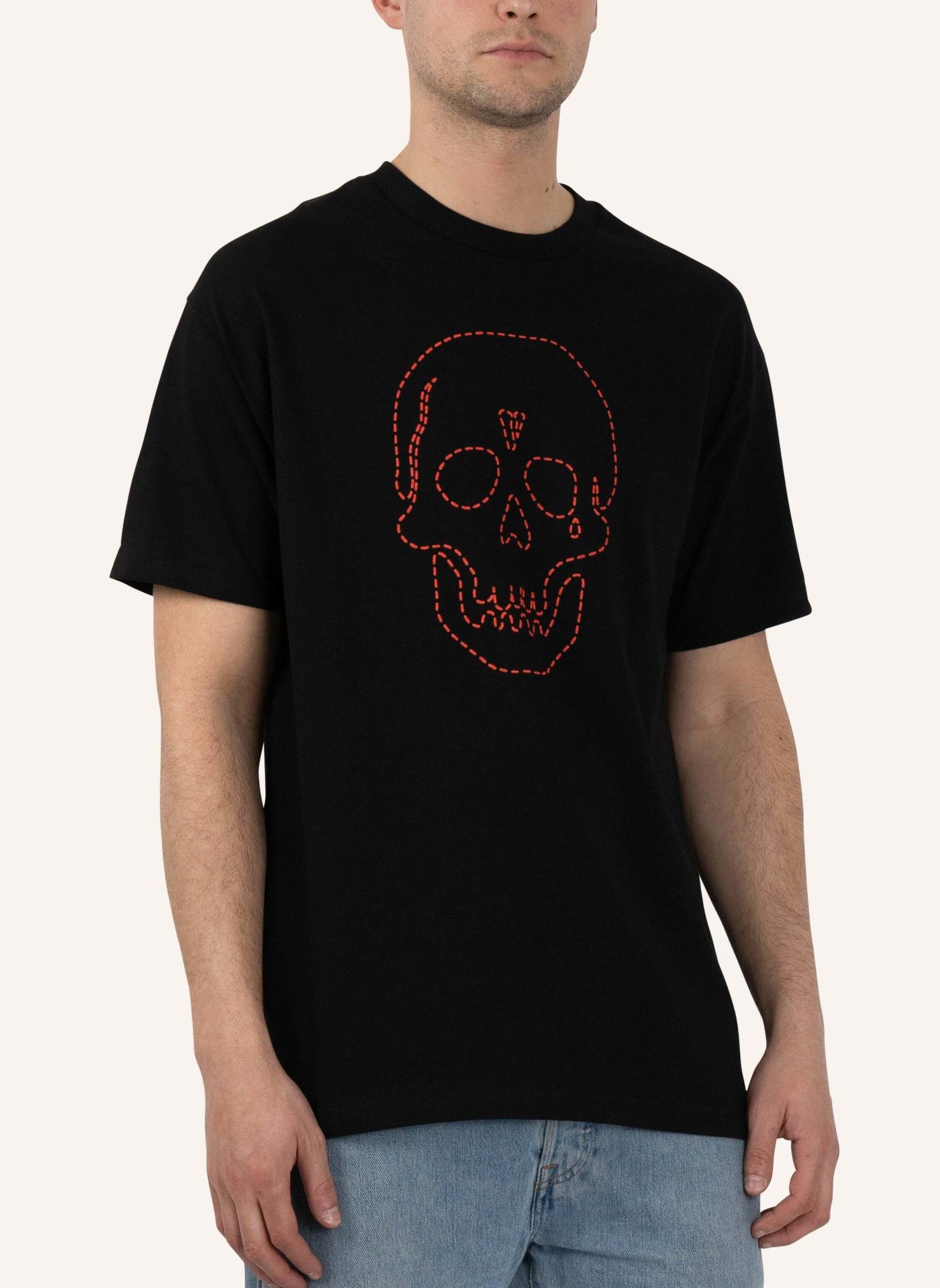 VLONE T-Shirt NEIGHBORHOOD SKULL BY BIBO, Farbe: SCHWARZ (Bild 4)