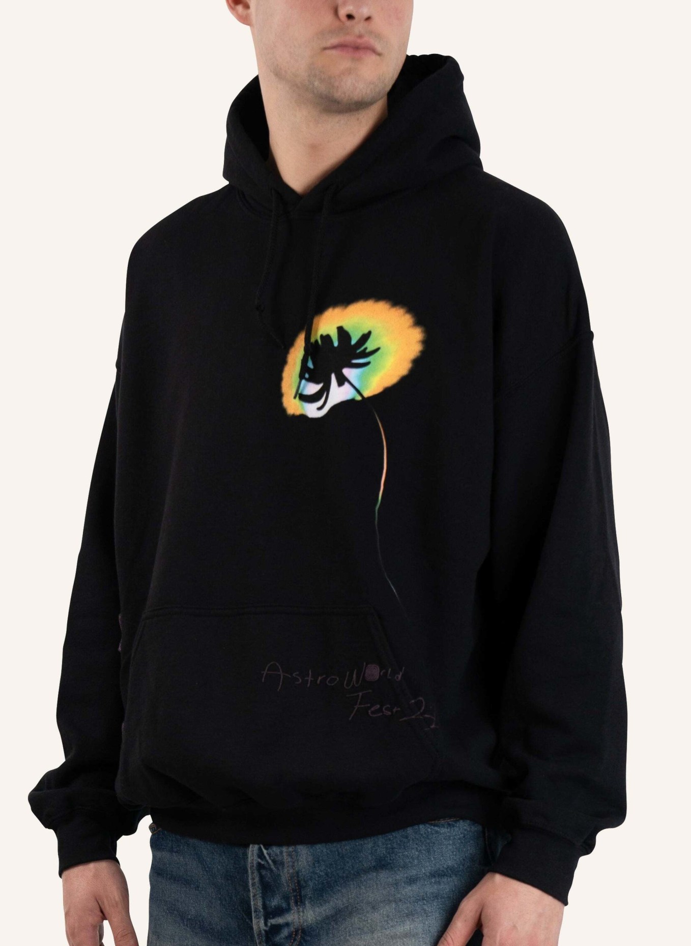 TRAVIS SCOTT Hoodie ASTROFEST FACE MELT BY BIBO, Farbe: SCHWARZ (Bild 4)