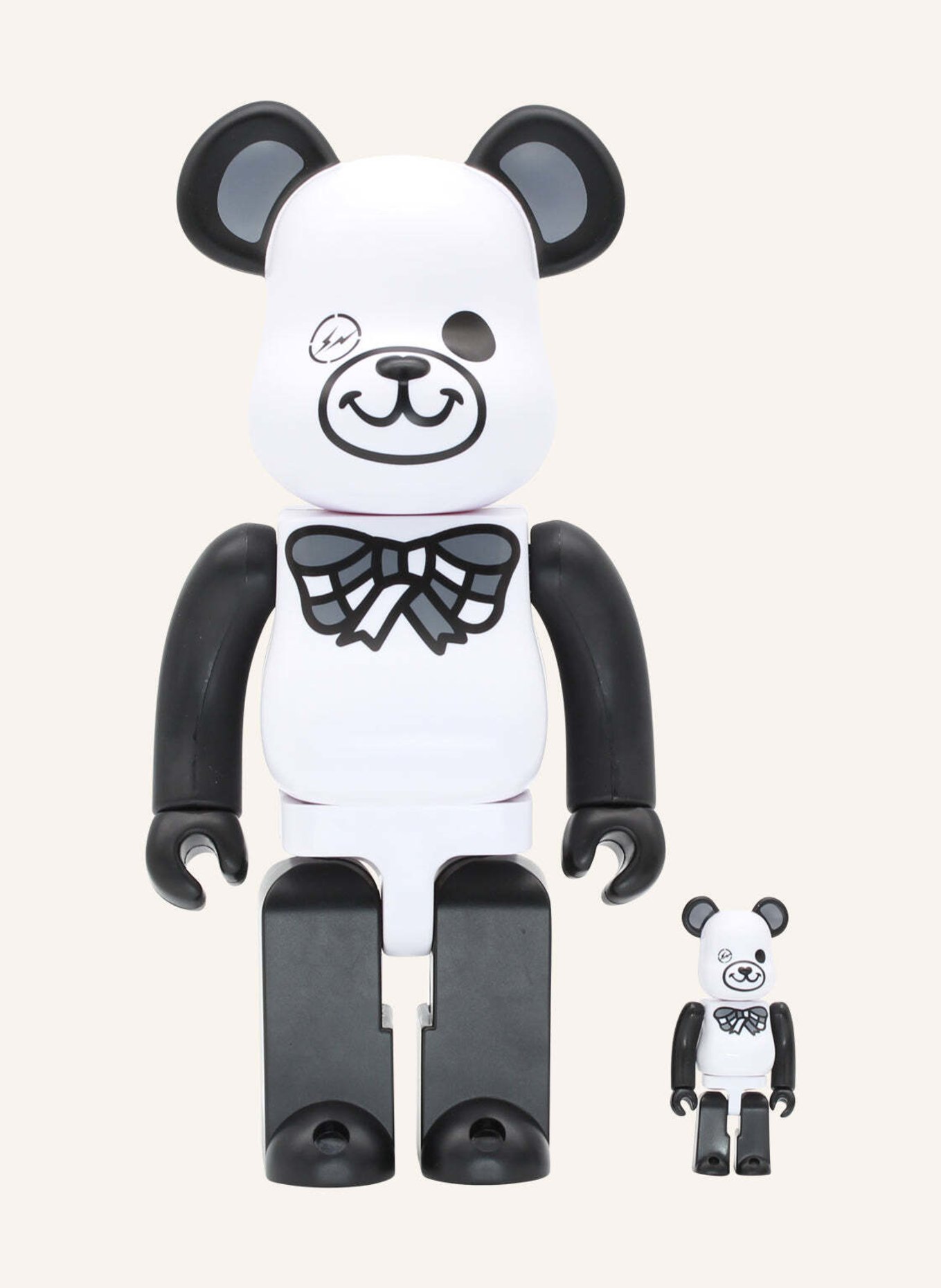 MEDICOM Figur BE@RBRICK FREEMASONRY X FRAGMENT 100% + 400% SET BY BIBO, Farbe: WEISS (Bild 1)