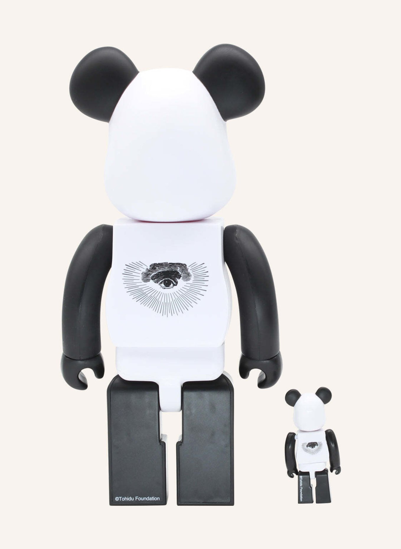 MEDICOM Figur BE@RBRICK FREEMASONRY X FRAGMENT 100% + 400% SET BY BIBO, Farbe: WEISS (Bild 2)