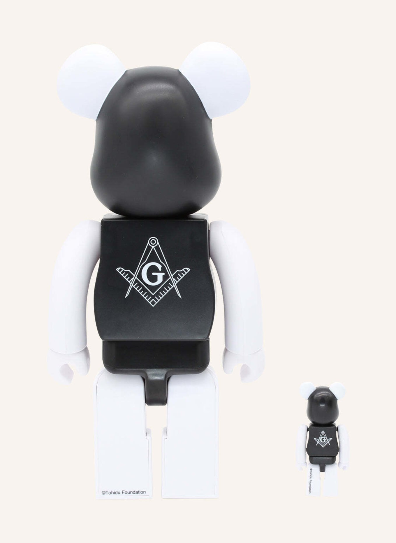 MEDICOM Figur BE@RBRICK FREEMASONRY X FRAGMENT 100% + 400% SET BY BIBO, Farbe: SCHWARZ (Bild 2)