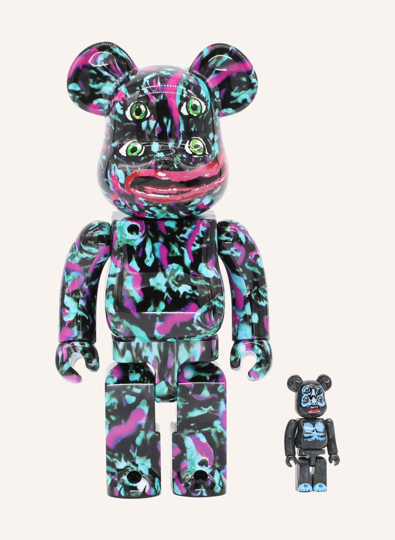 MEDICOM Figur BE@RBRICK NAGNAGNAG FOUR EYES (EDITION 777) 100% + 400% SET BY BIBO, Farbe: HELLLILA (Bild 1)