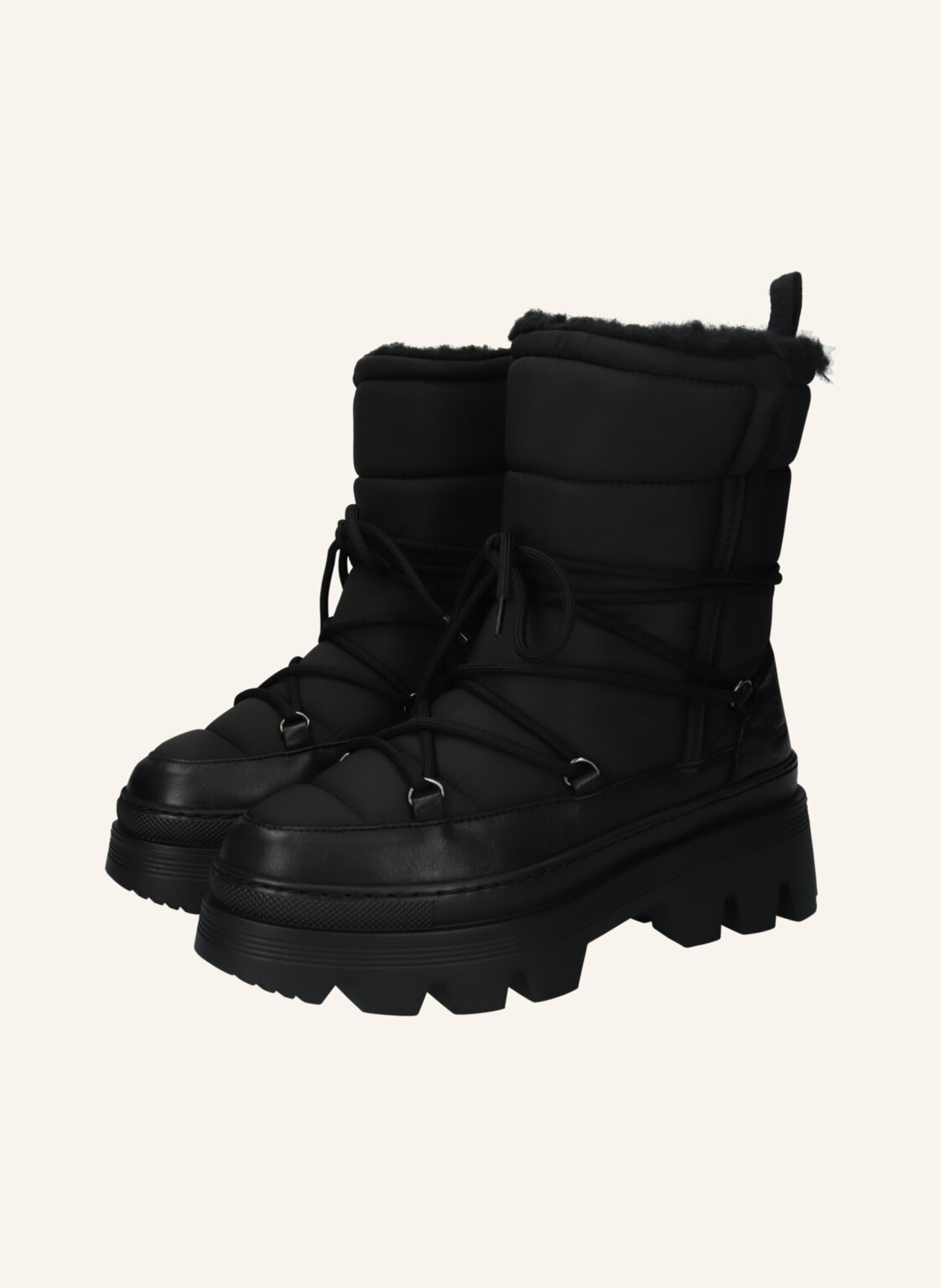 BLACKSTONE Schnürboots: SCHWARZ